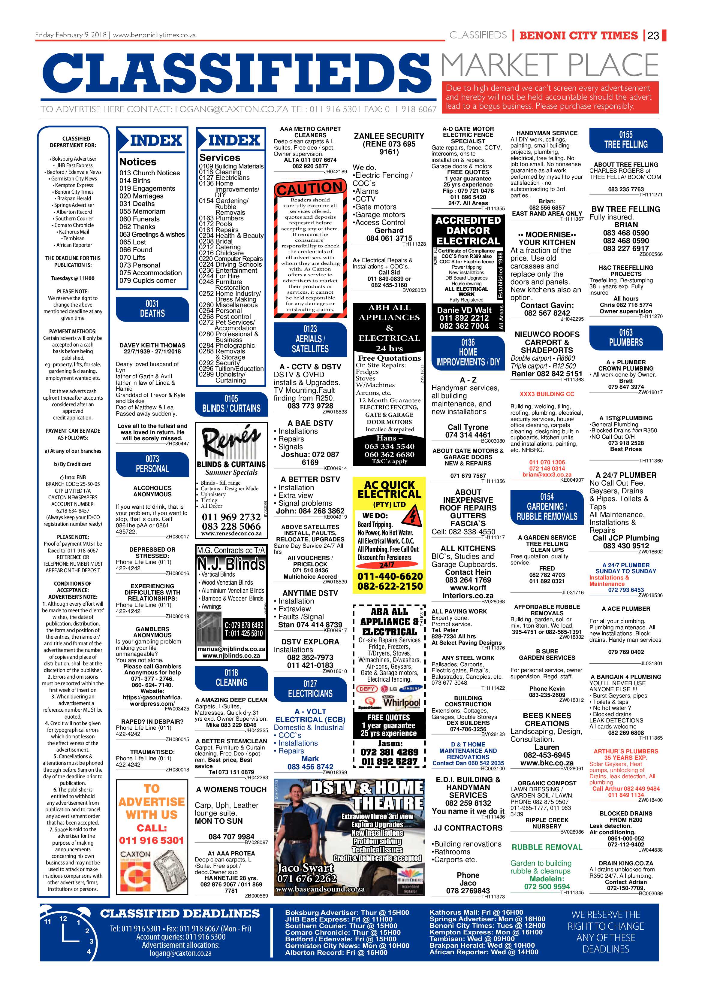Benoni City Times 08 February 2018 page 23