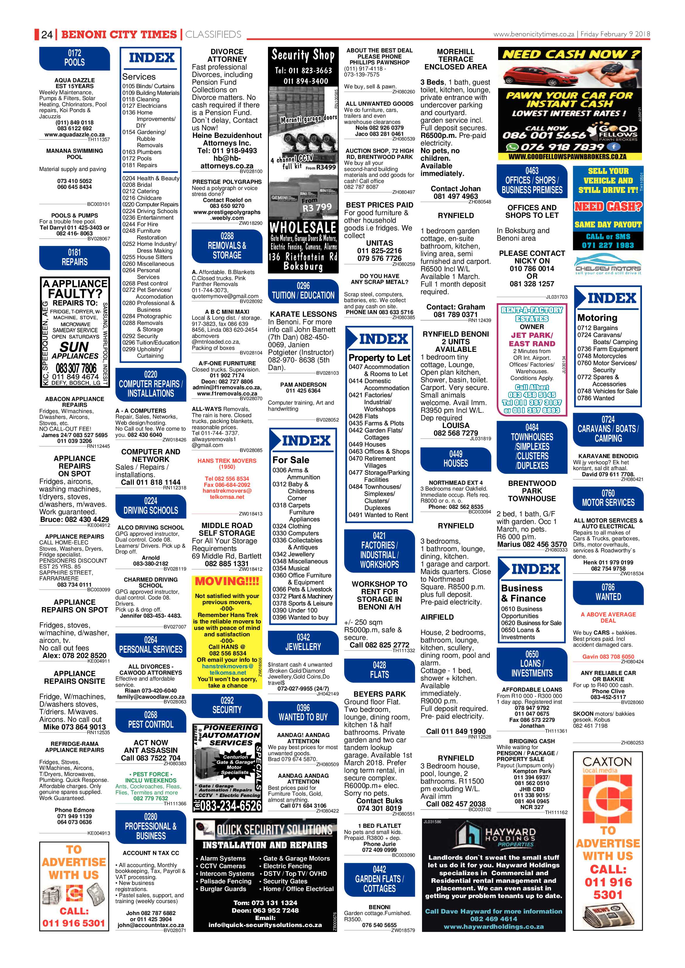 Benoni City Times 08 February 2018 page 24