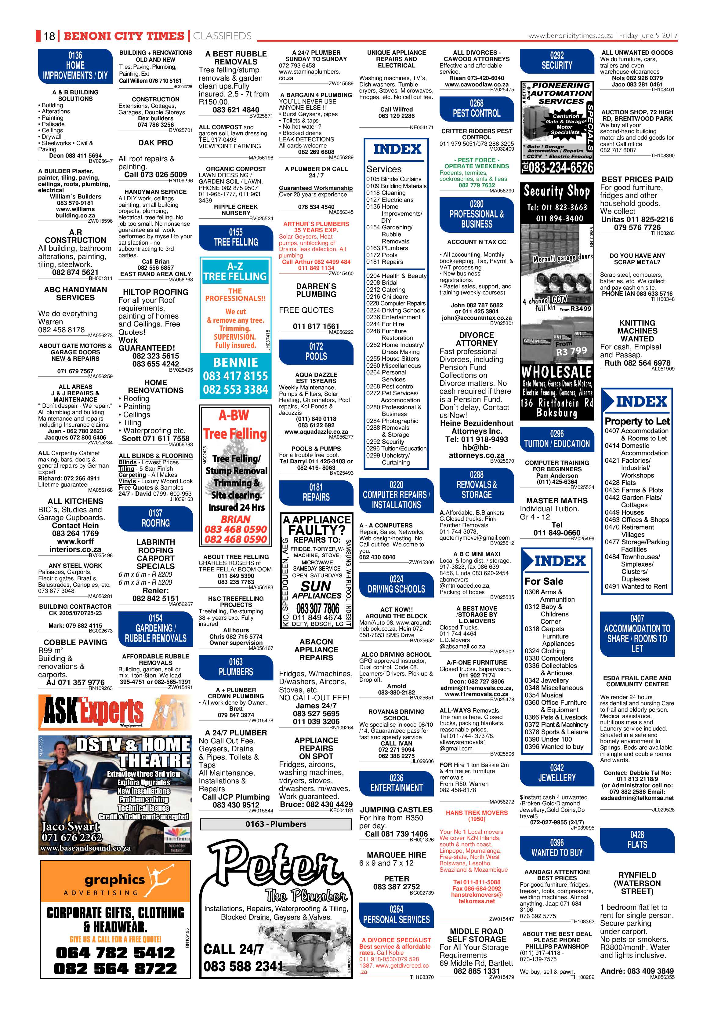 Benoni City Times 08 June 2017 page 18