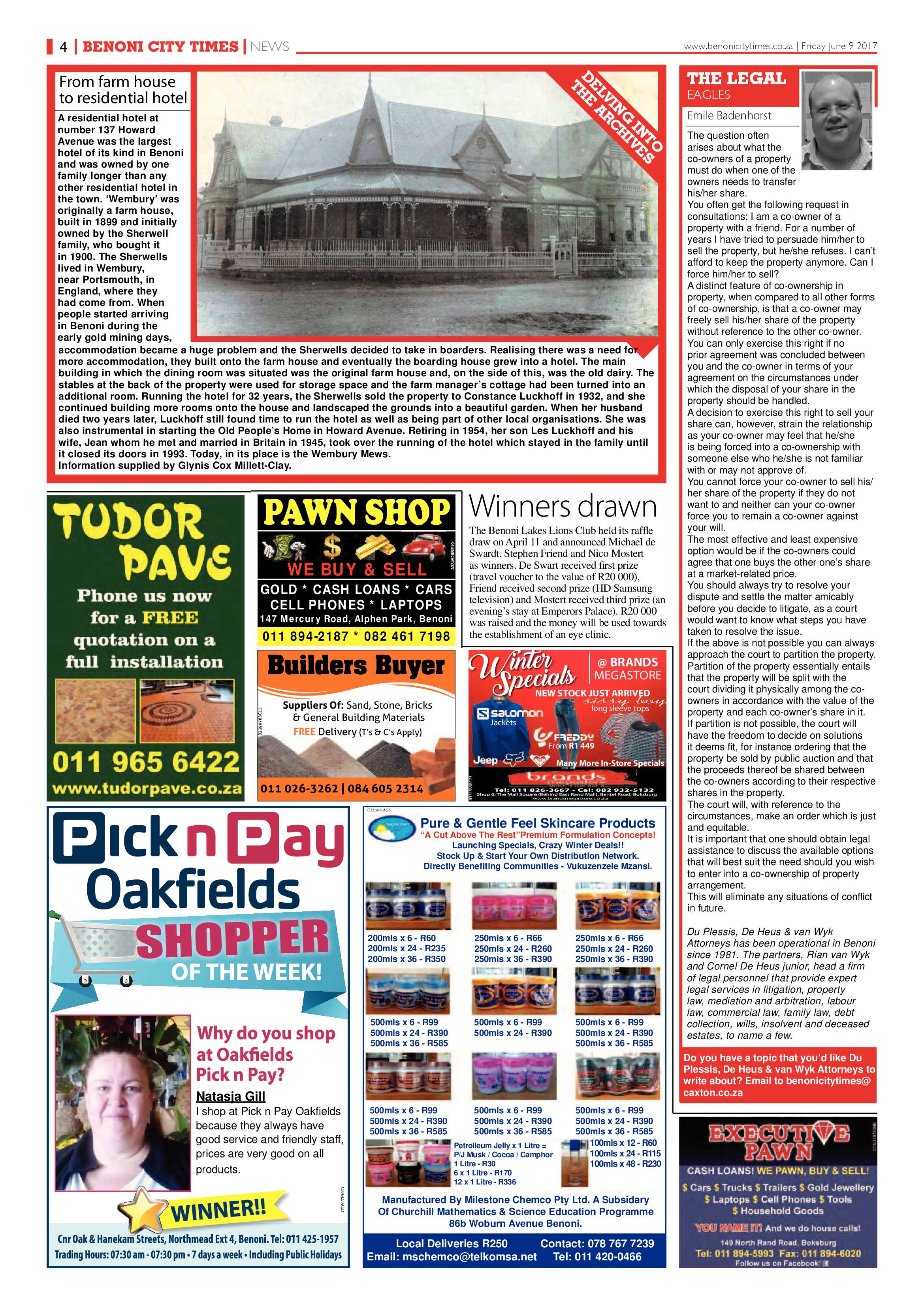 Benoni City Times 08 June 2017 page 4