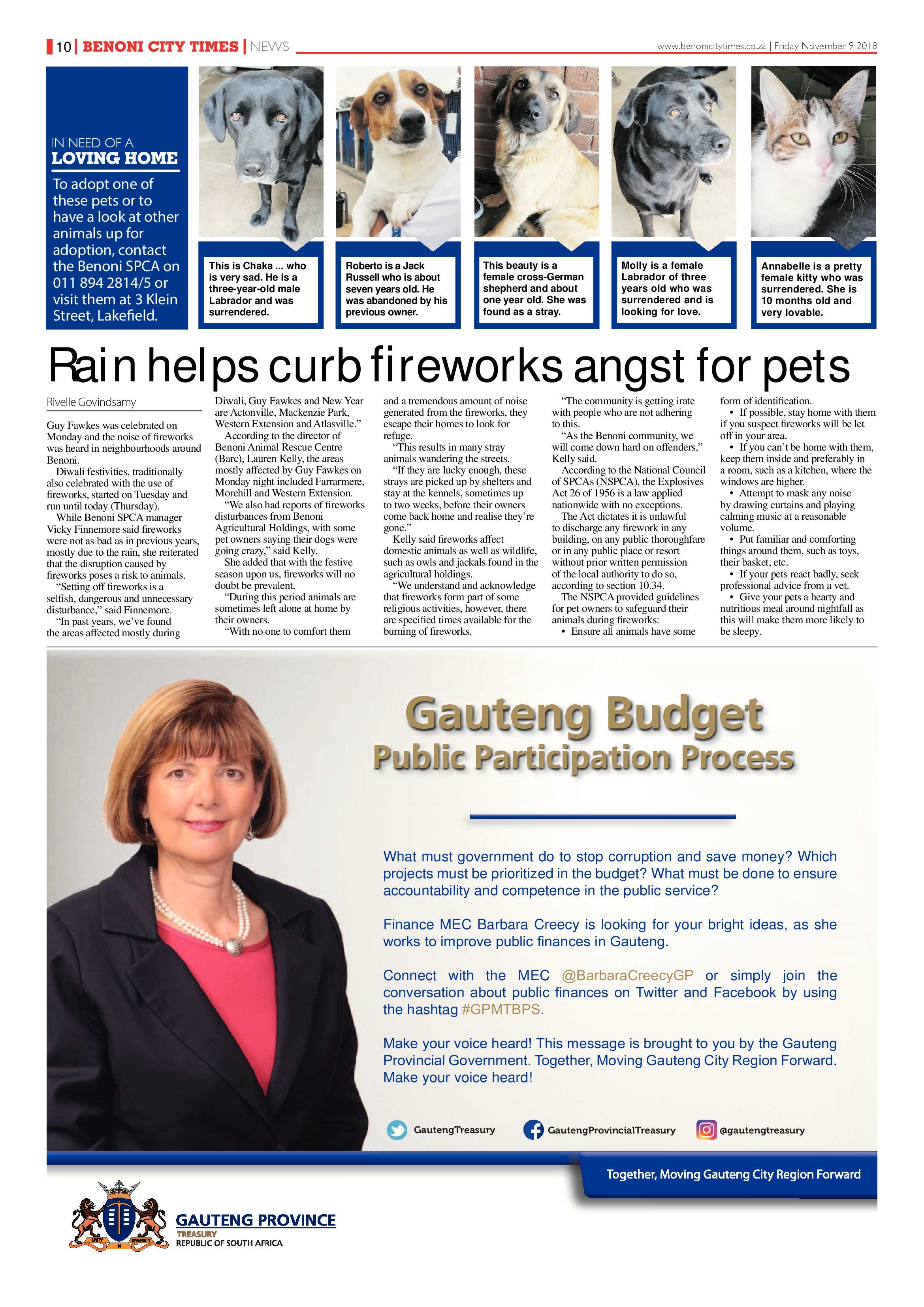 Benoni City Times 08 November 2018 page 10