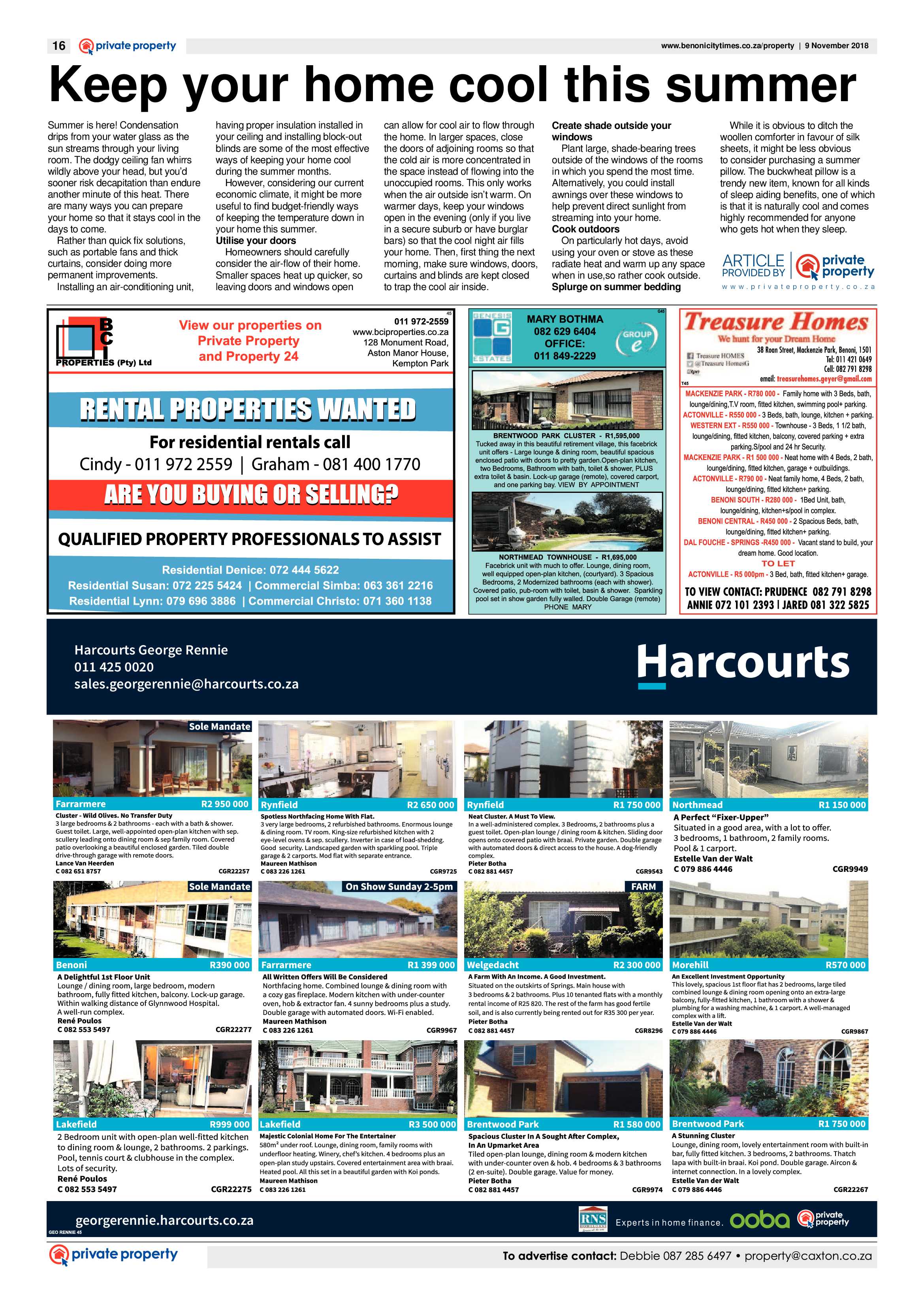 Benoni City Times 08 November 2018 page 16