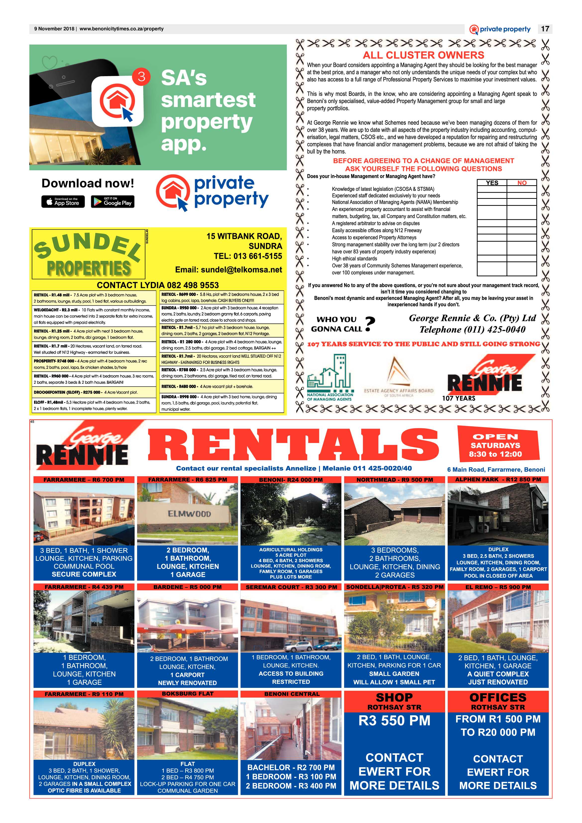 Benoni City Times 08 November 2018 page 17