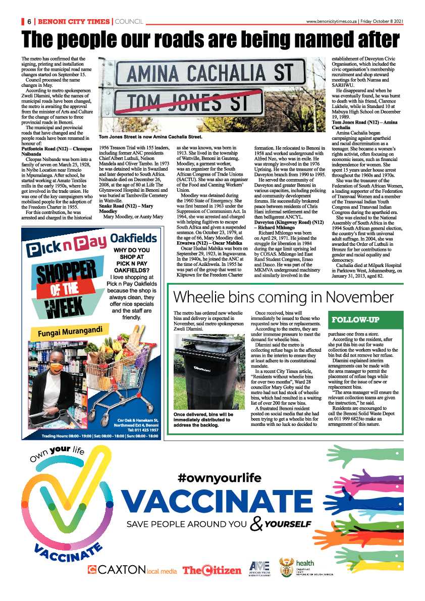 Benoni City Times 08 October 2021 page 6