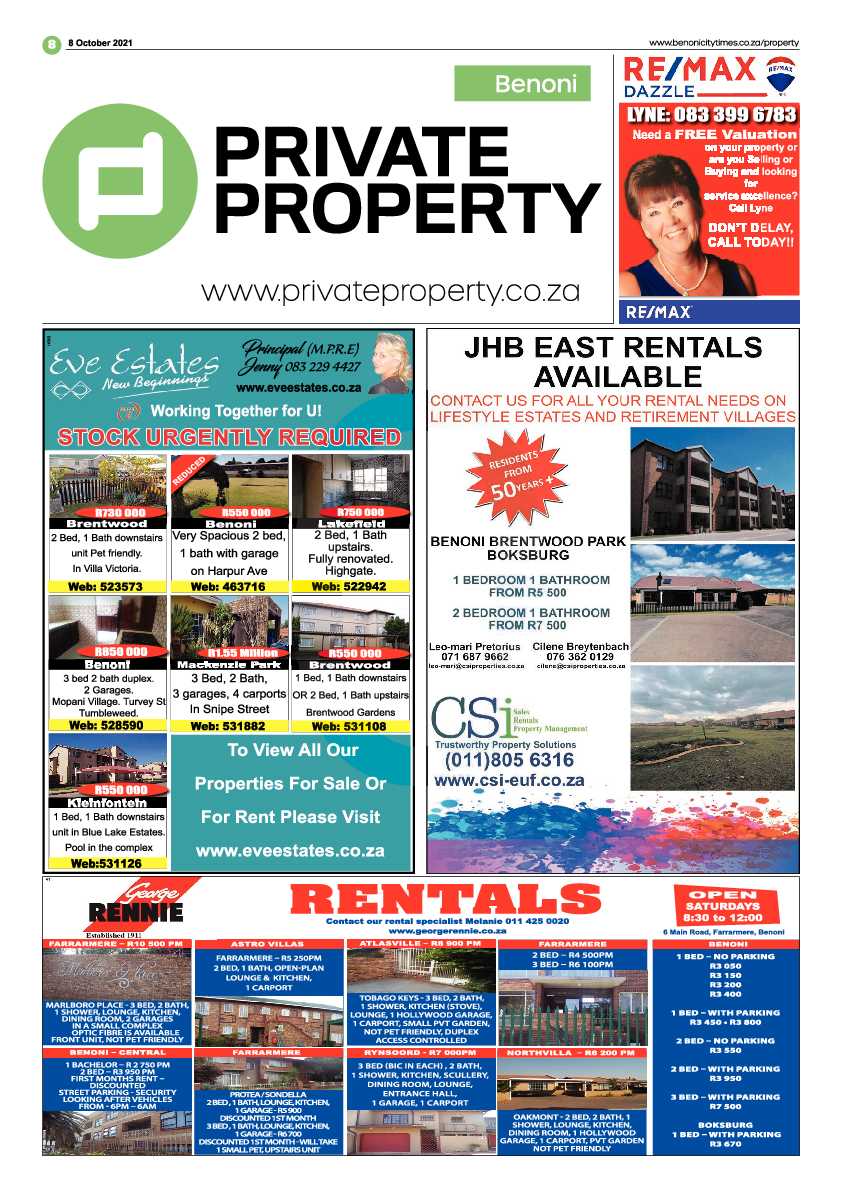 Benoni City Times 08 October 2021 page 8