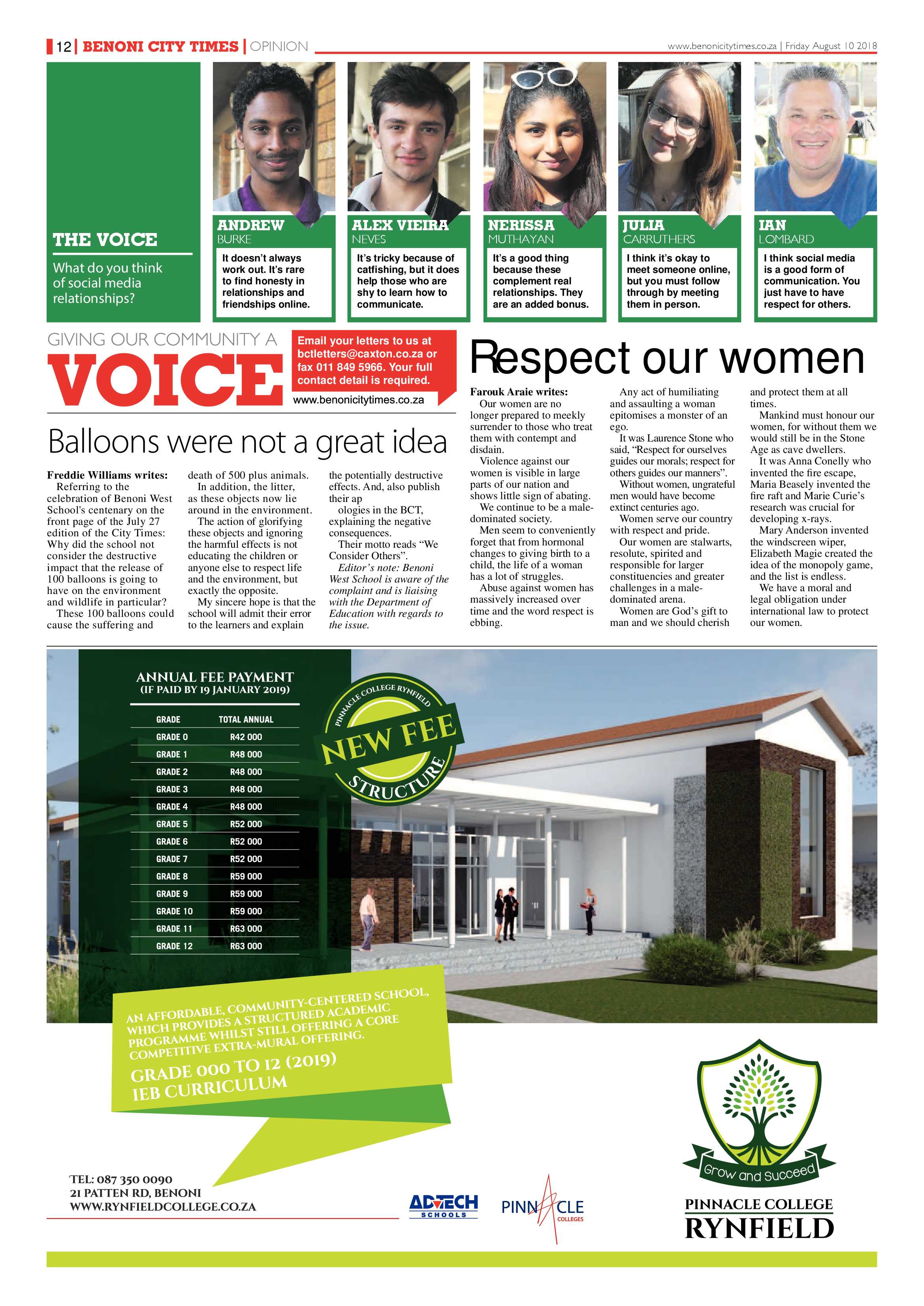 Benoni City Times 09 August 2018 page 12