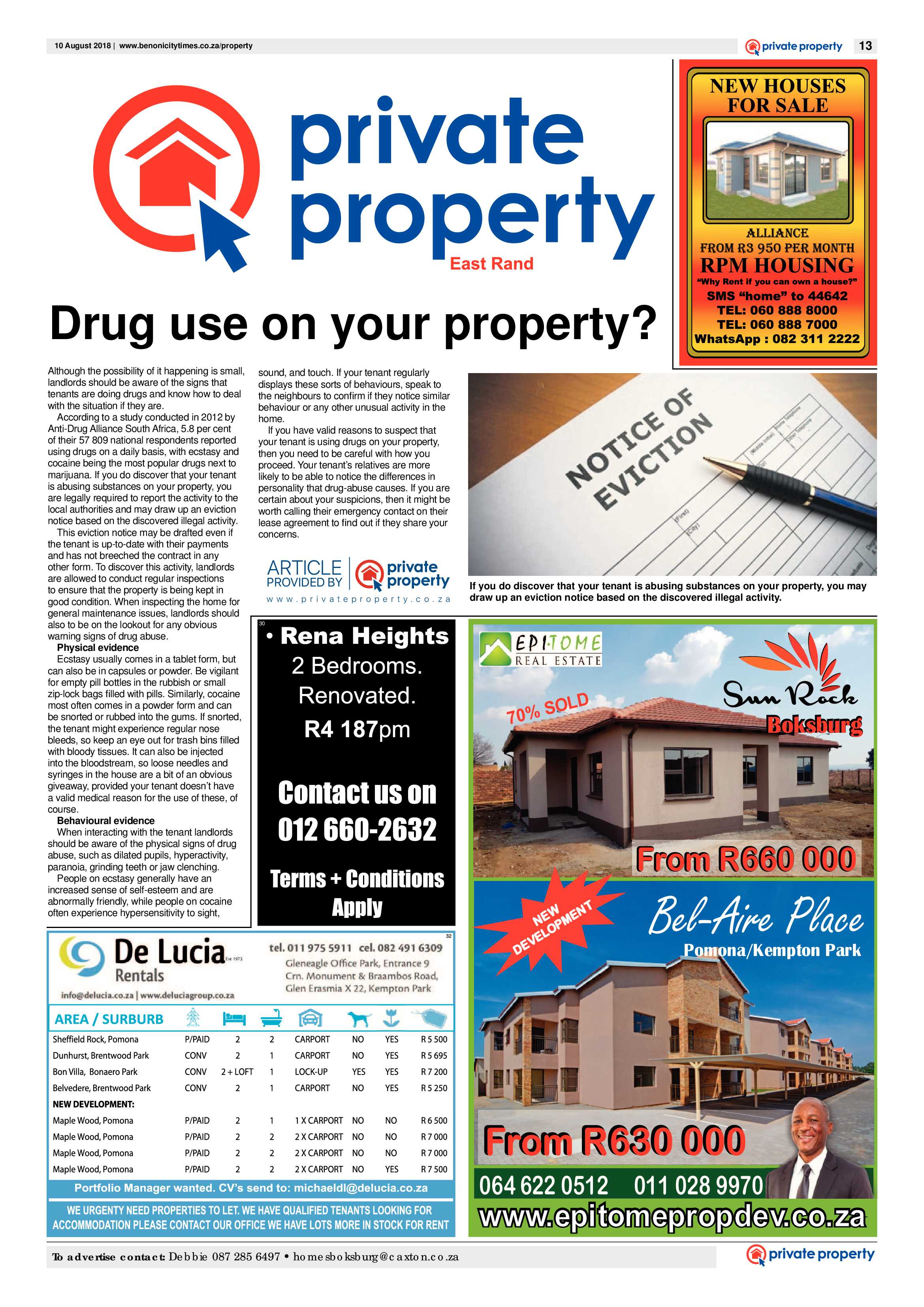 Benoni City Times 09 August 2018 page 13