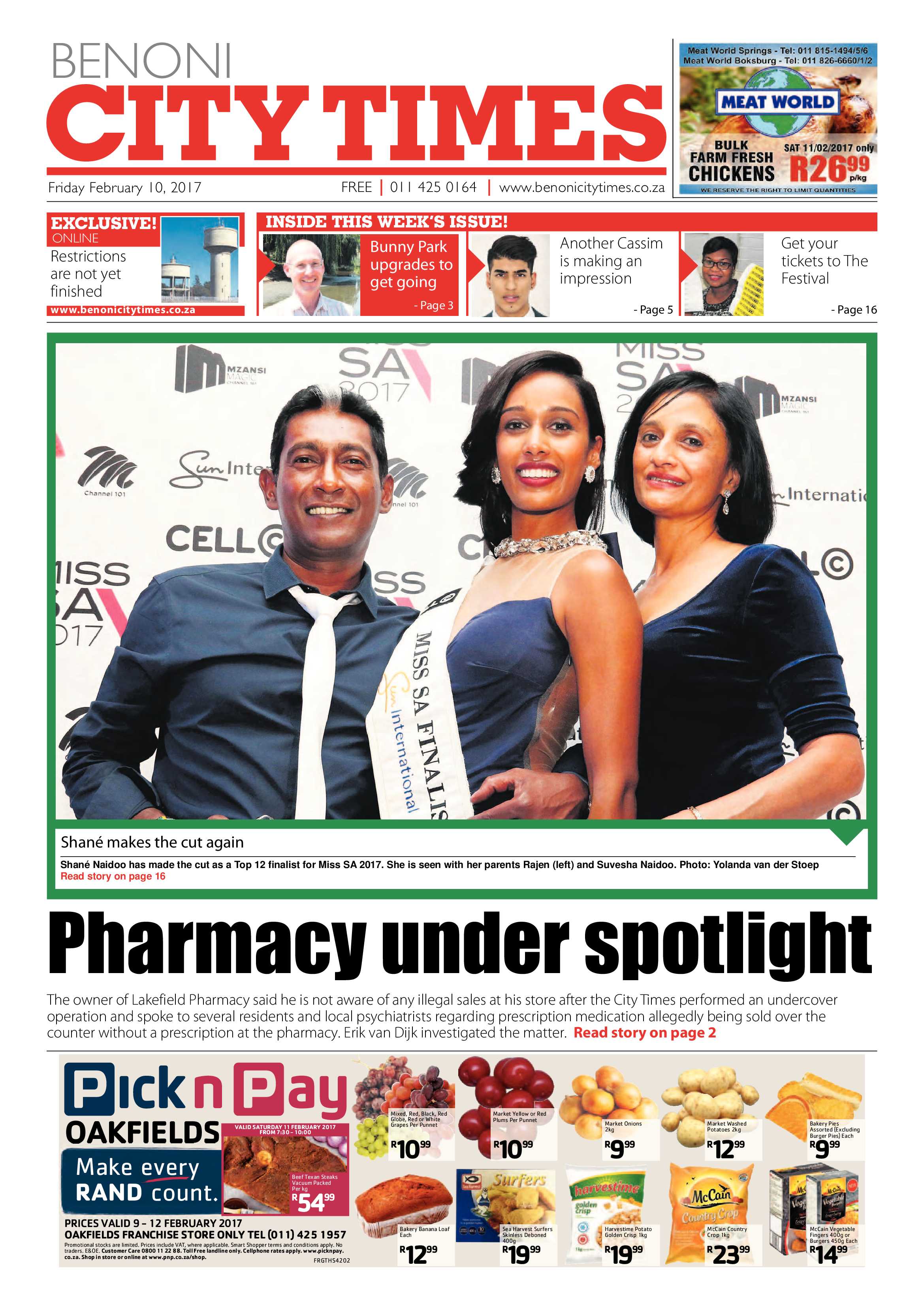 Benoni City Times 09 February 2017 page 1