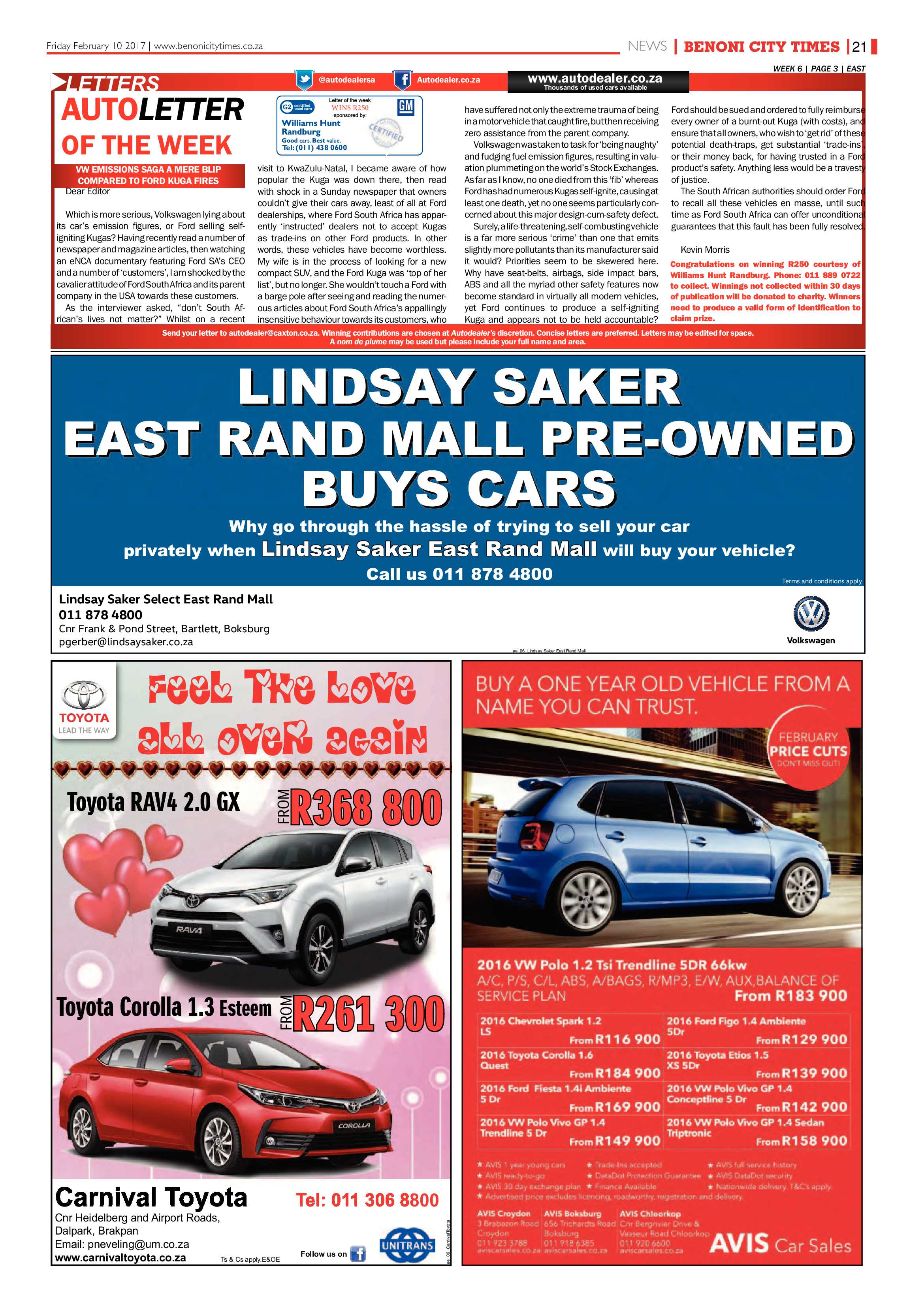 Benoni City Times 09 February 2017 page 21