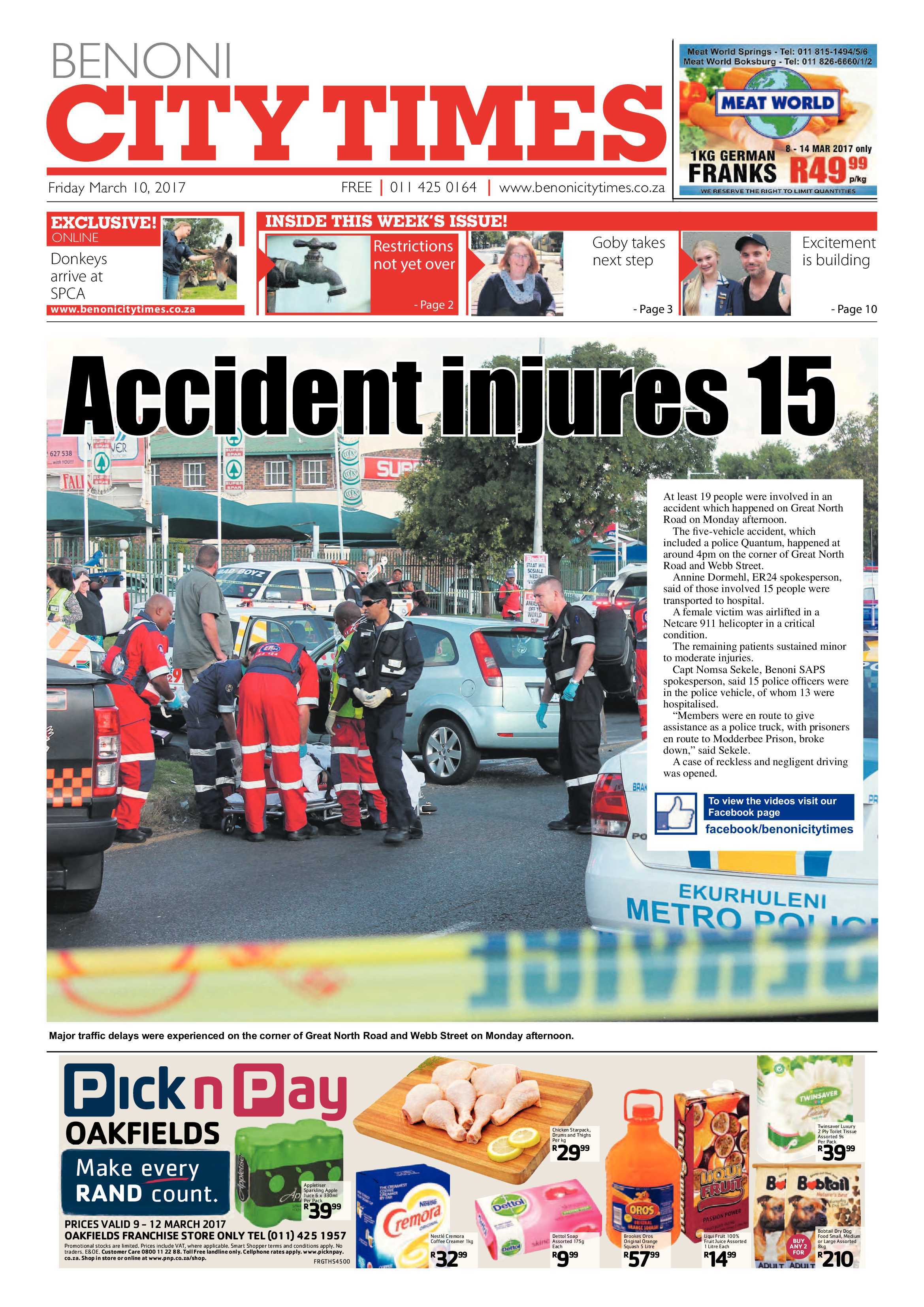 Benoni City Times 09 March 2017 page 1
