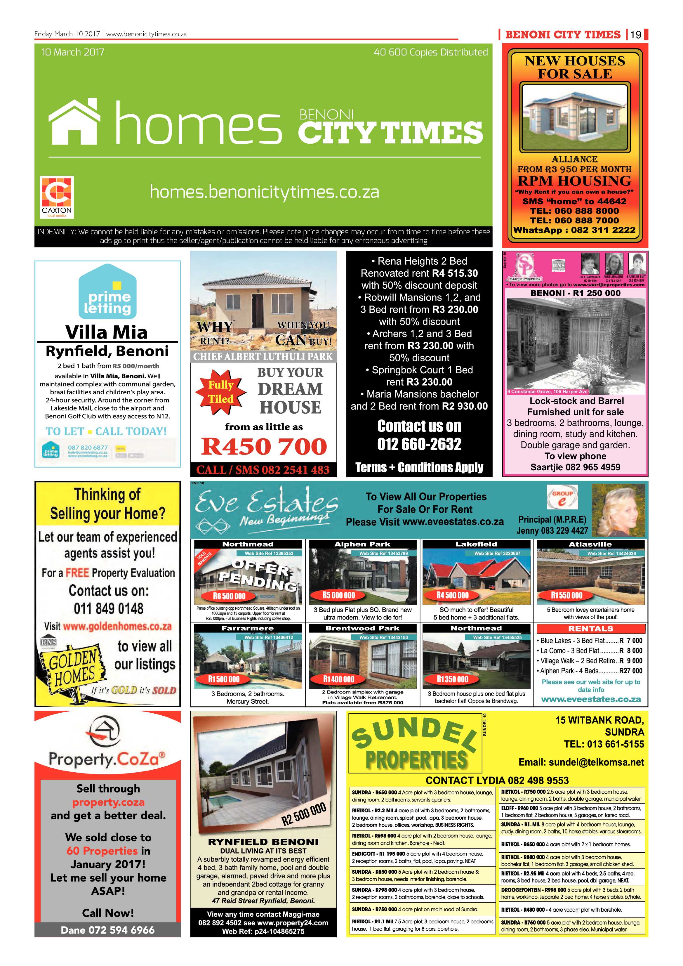 Benoni City Times 09 March 2017 page 19