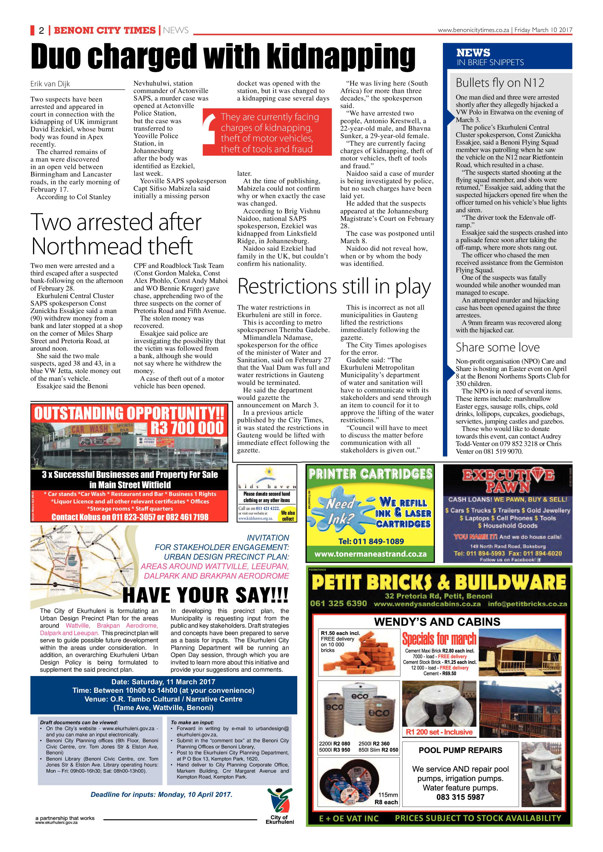 Benoni City Times 09 March 2017 page 2