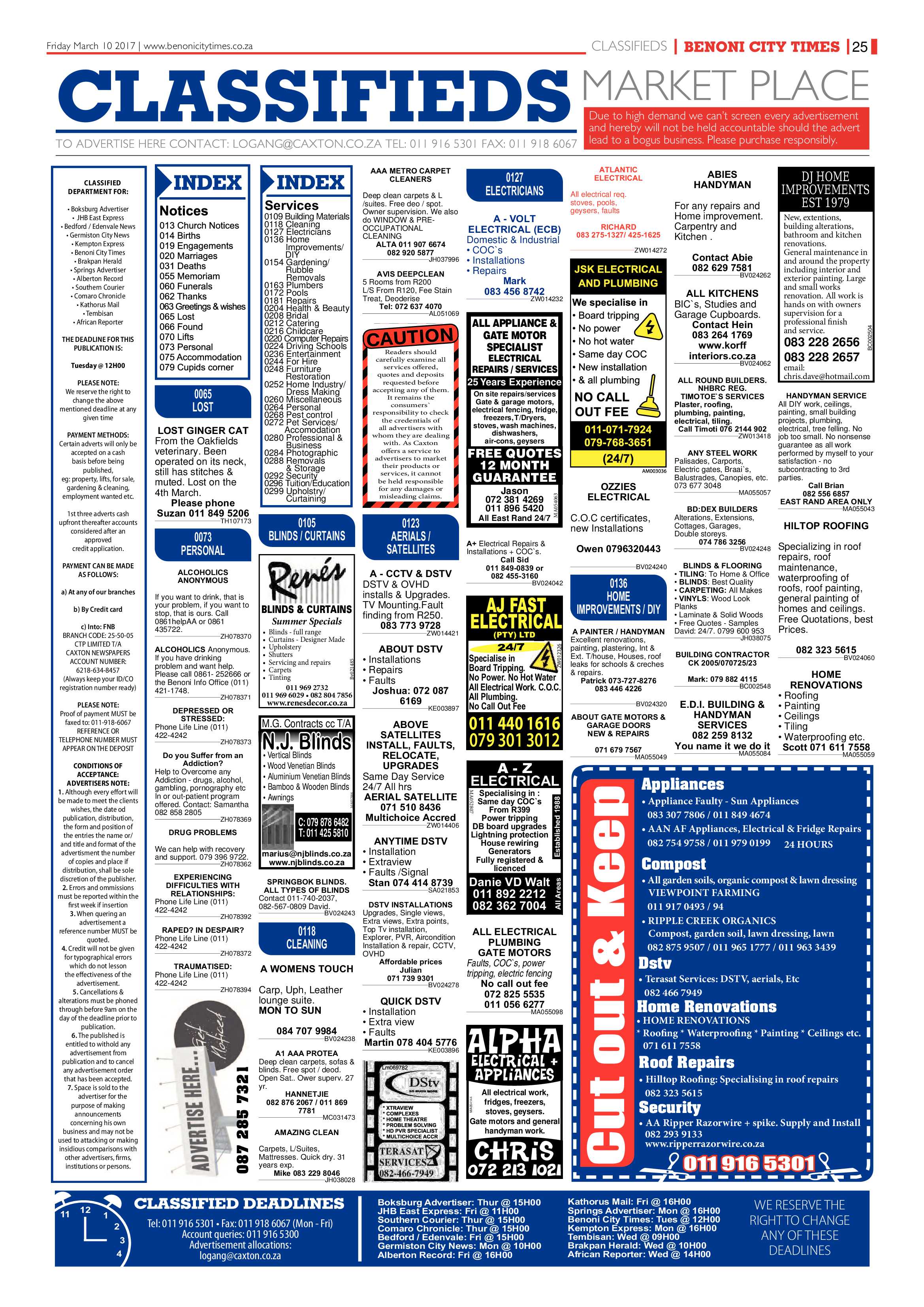 Benoni City Times 09 March 2017 page 25