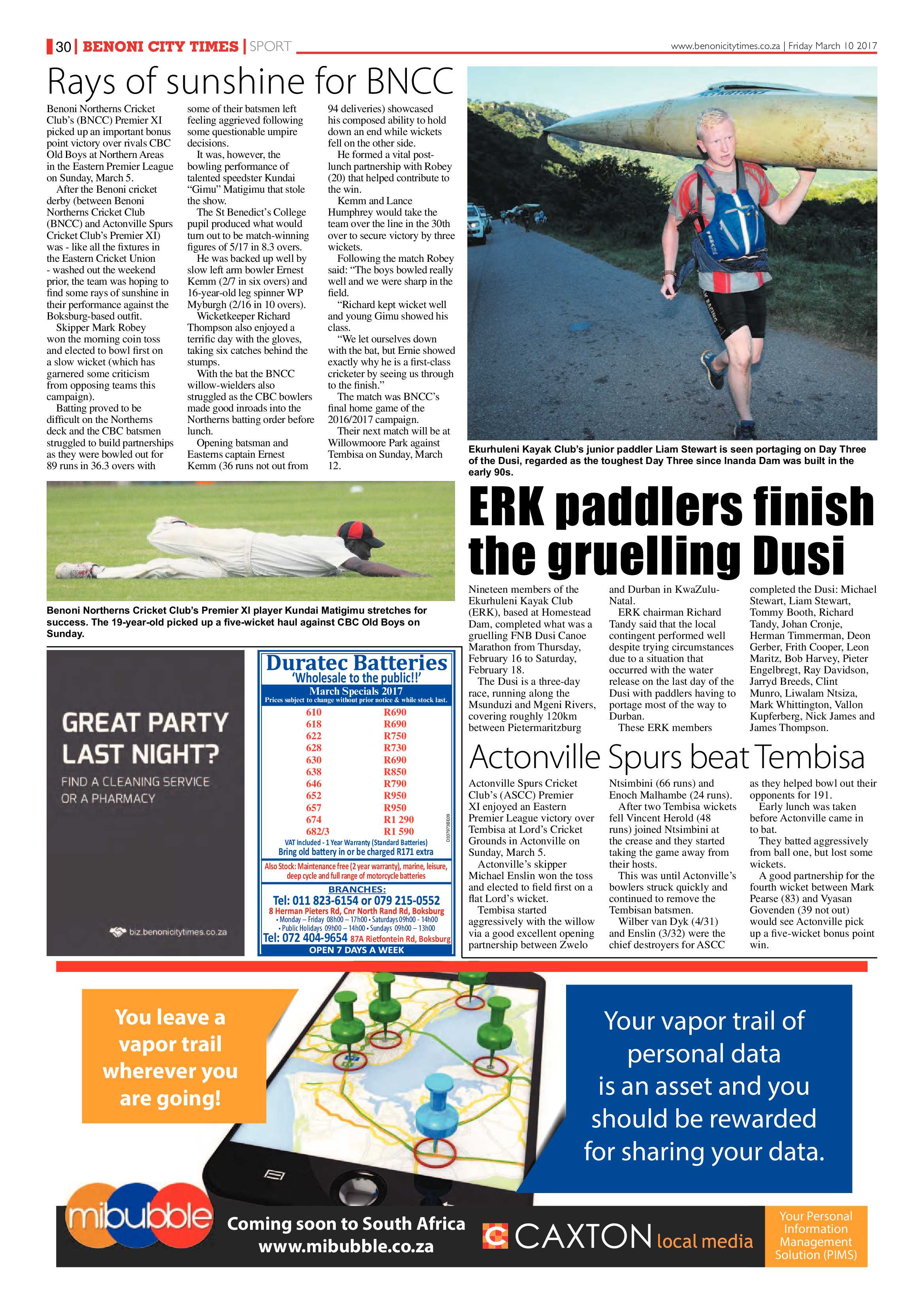 Benoni City Times 09 March 2017 page 30