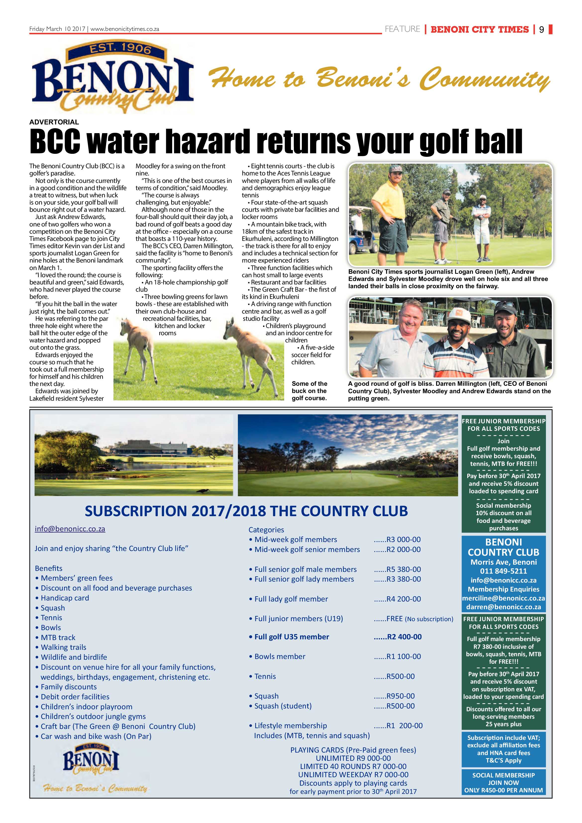 Benoni City Times 09 March 2017 page 9
