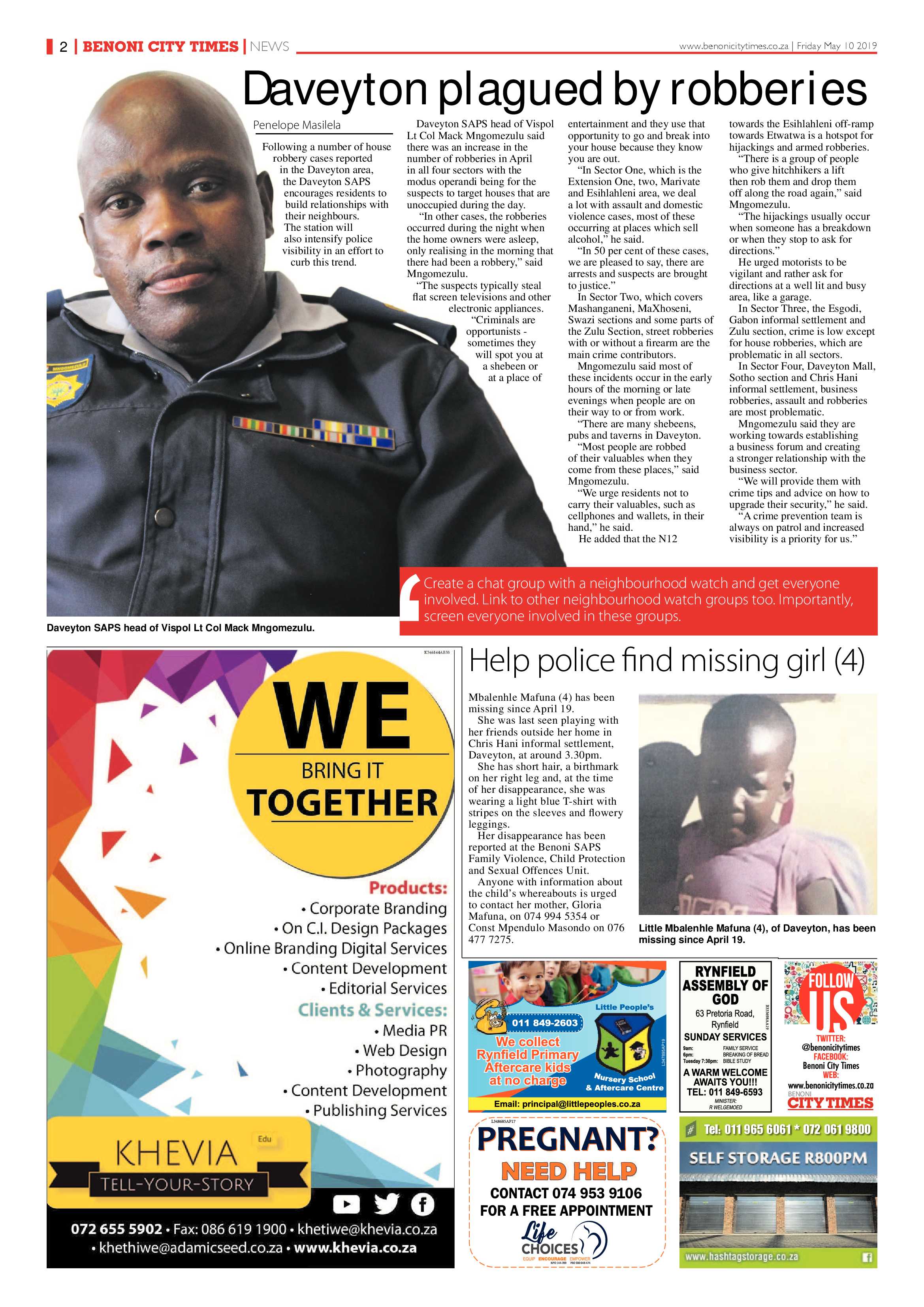 Benoni City Times 09 May 2019 page 2