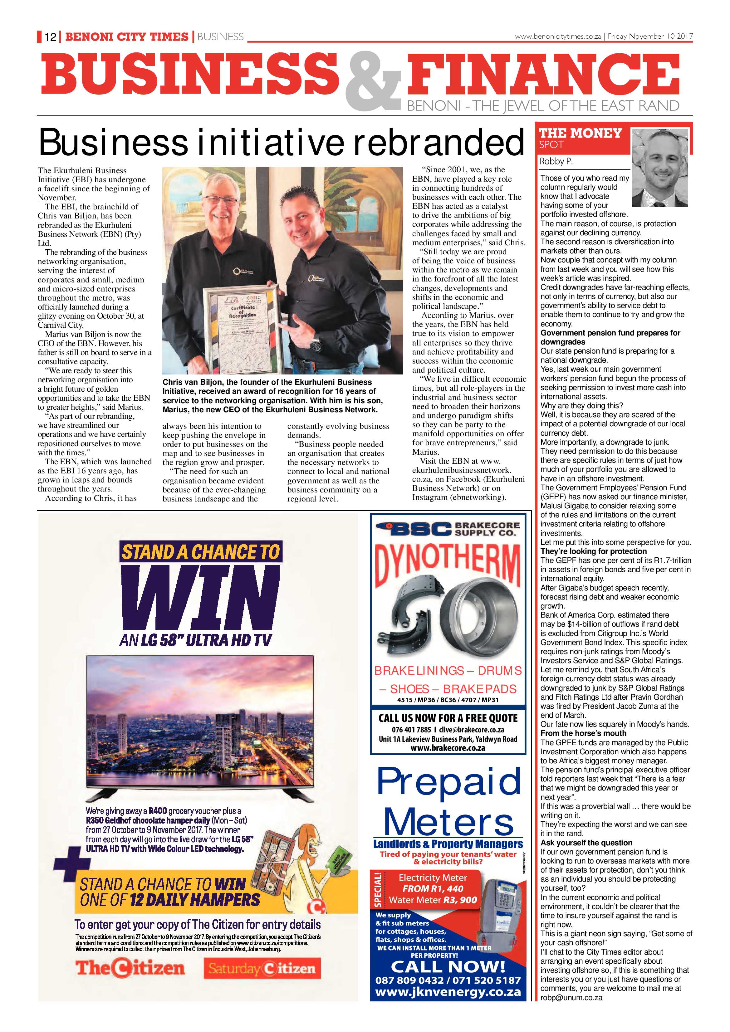 Benoni City Times 09 November 2017 page 12