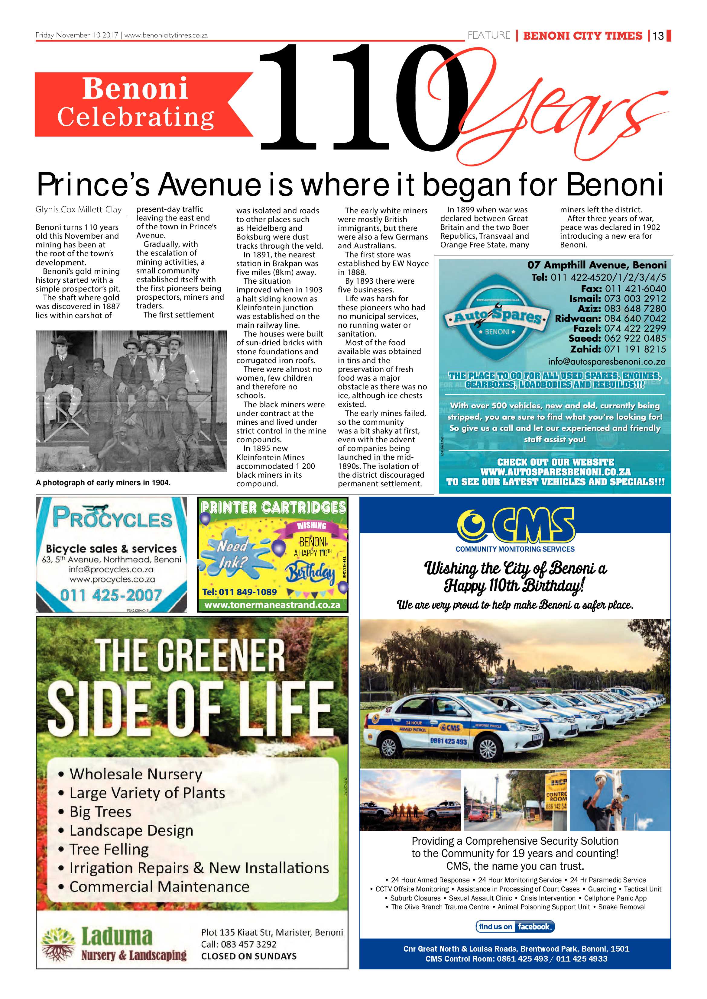 Benoni City Times 09 November 2017 page 13
