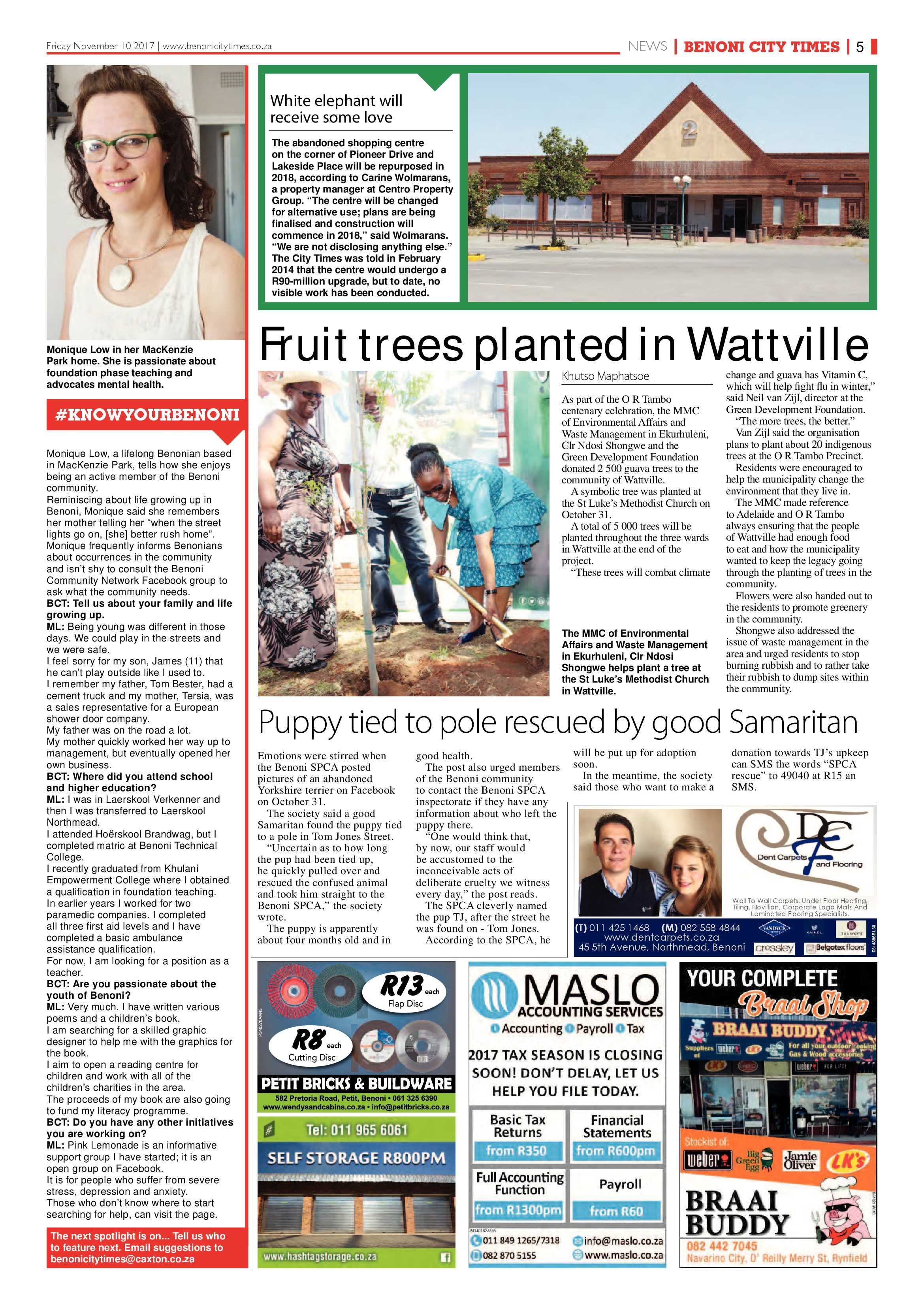Benoni City Times 09 November 2017 page 5