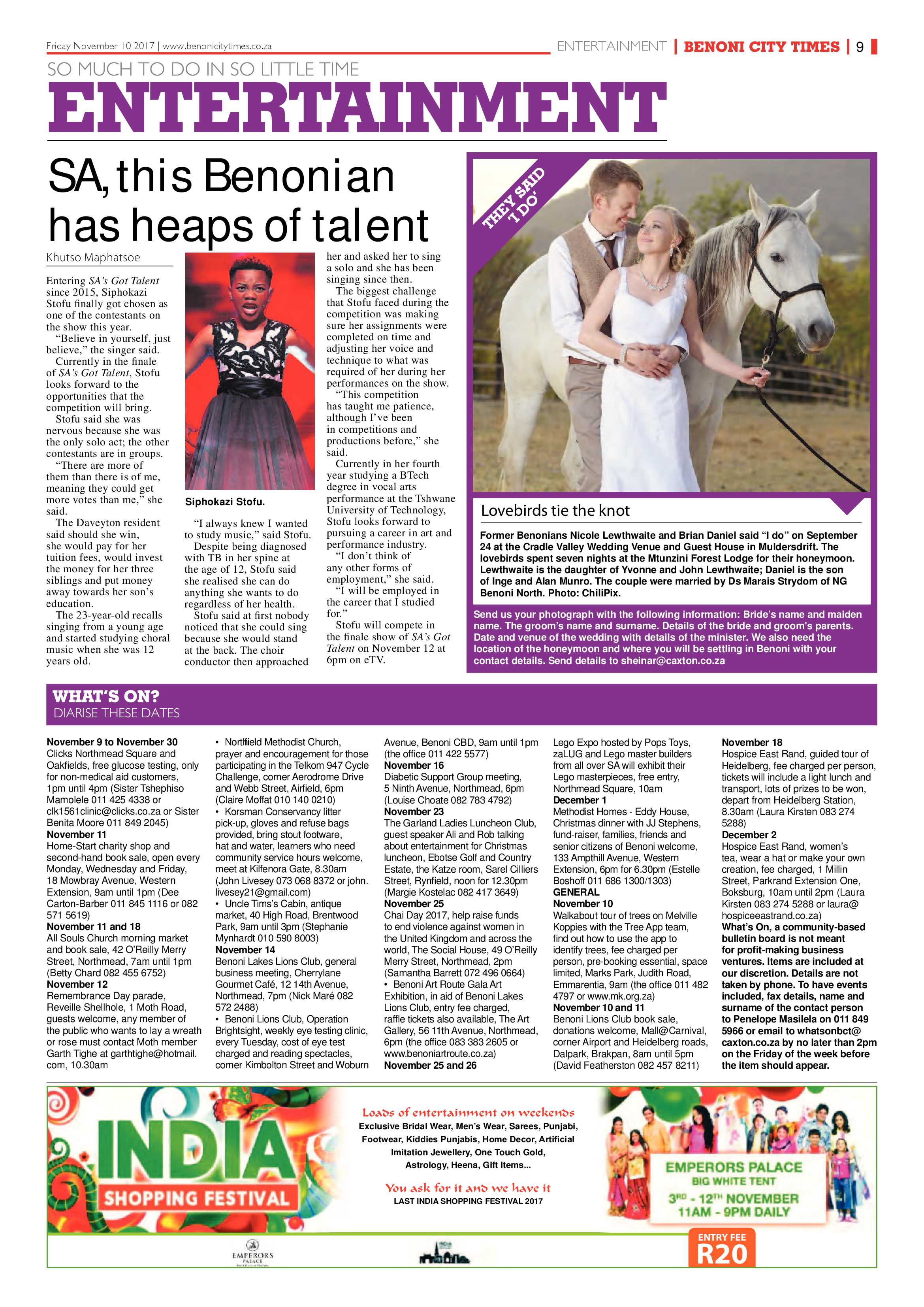 Benoni City Times 09 November 2017 page 9