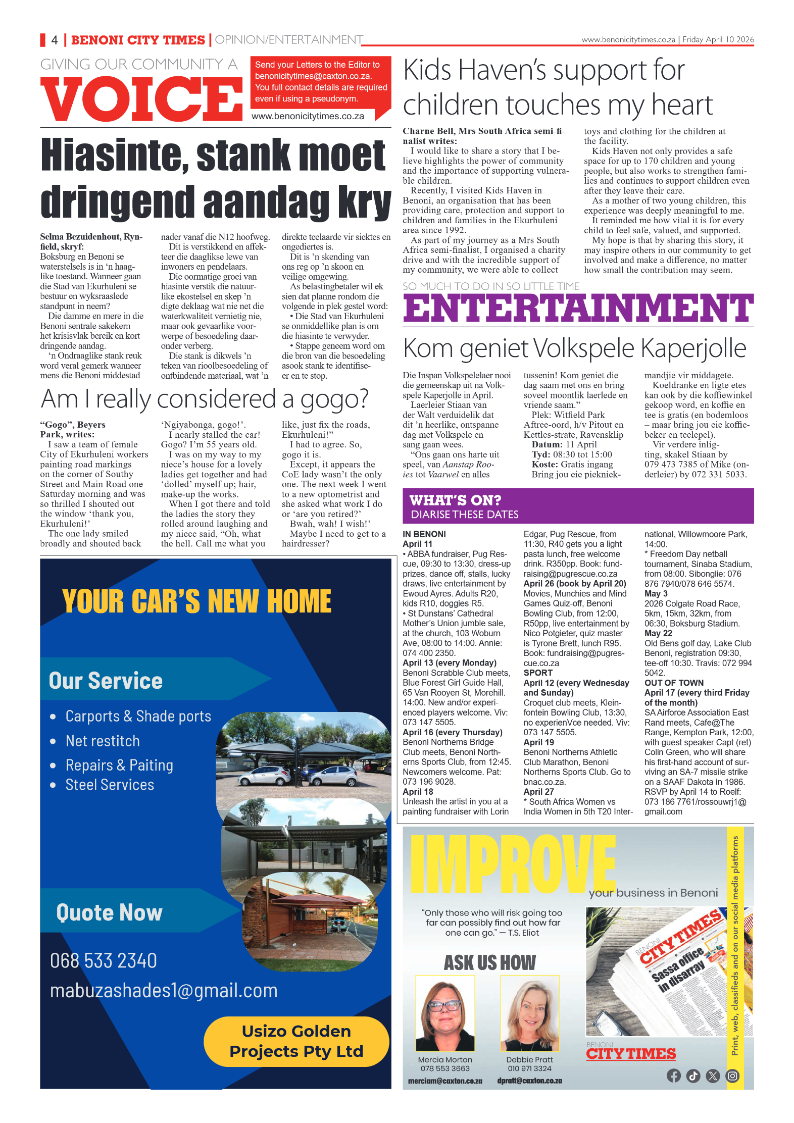 Benoni City Times 10 April 2026 page 6