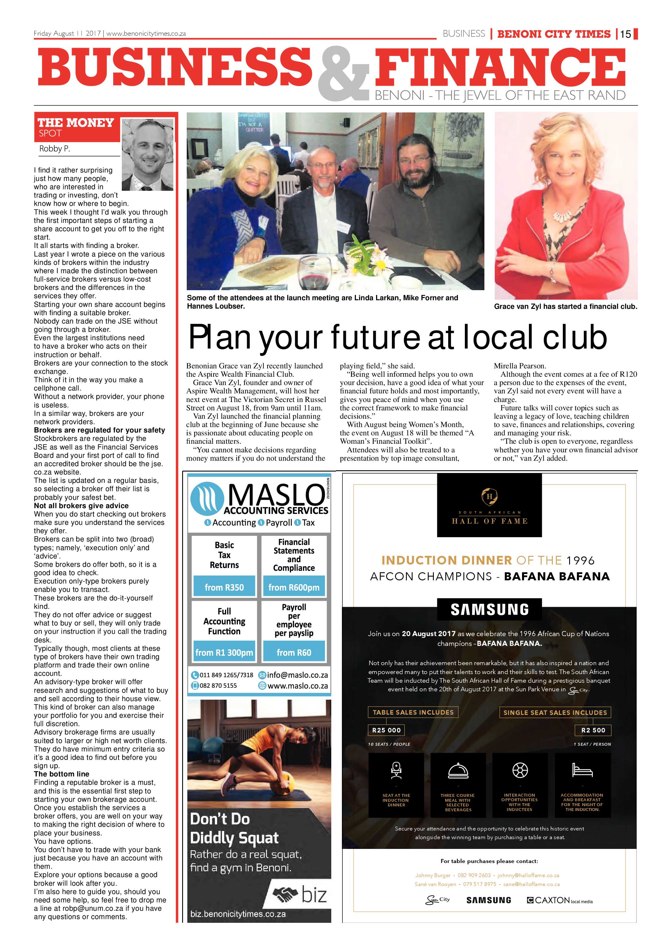 Benoni City Times 10 August 2017 page 15
