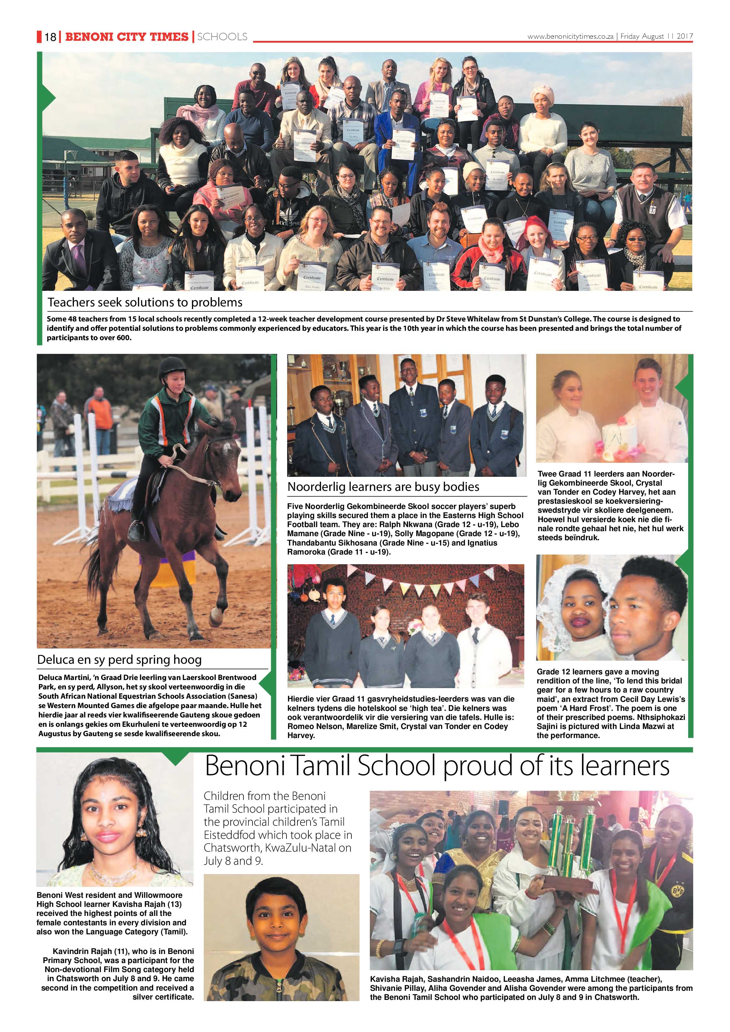 Benoni City Times 10 August 2017 page 18