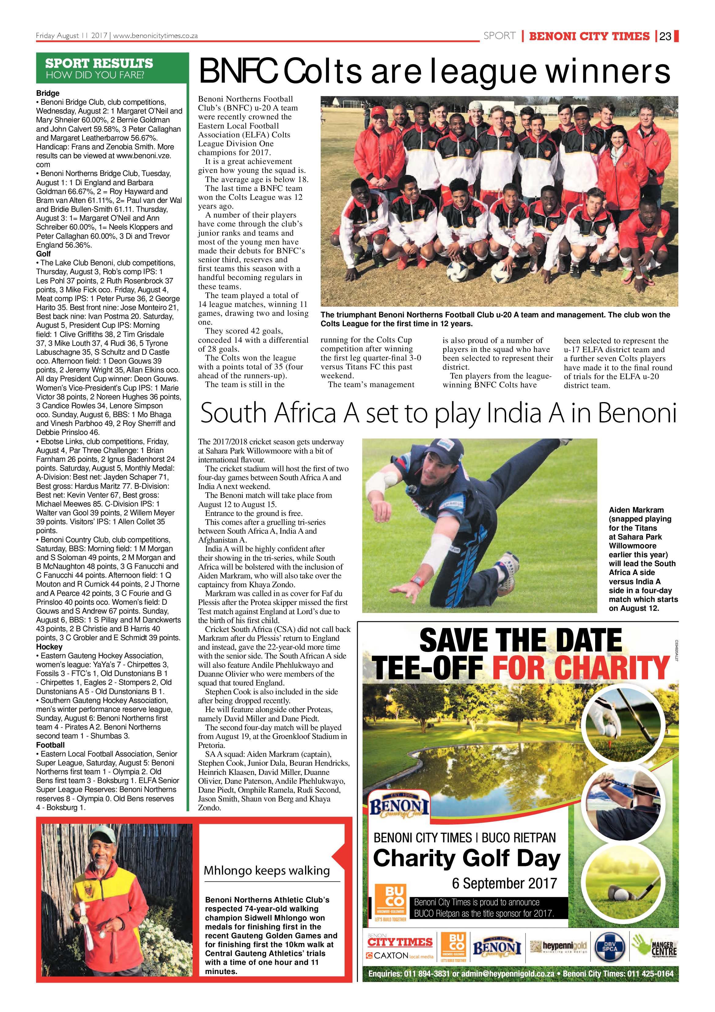 Benoni City Times 10 August 2017 page 23