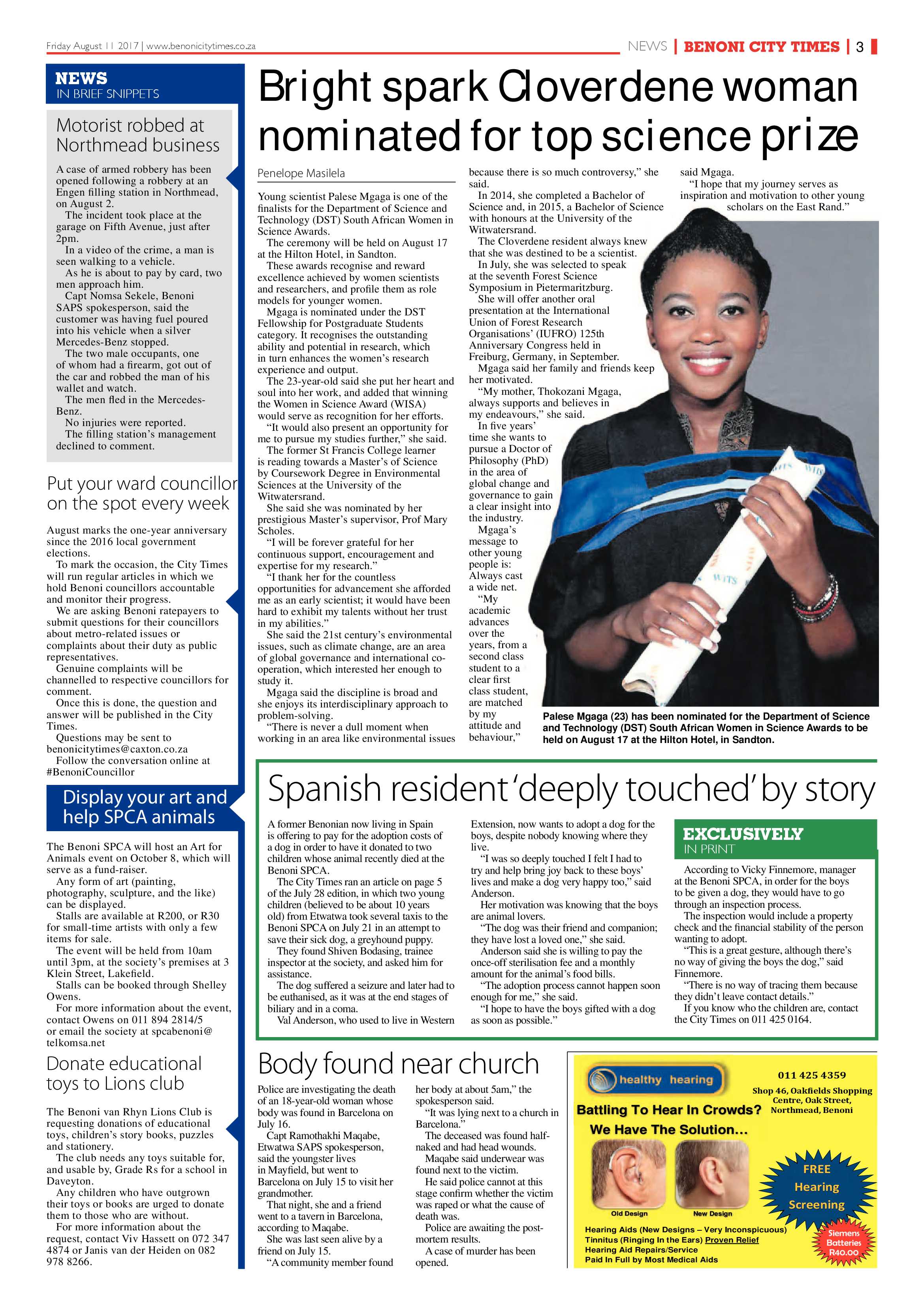 Benoni City Times 10 August 2017 page 3
