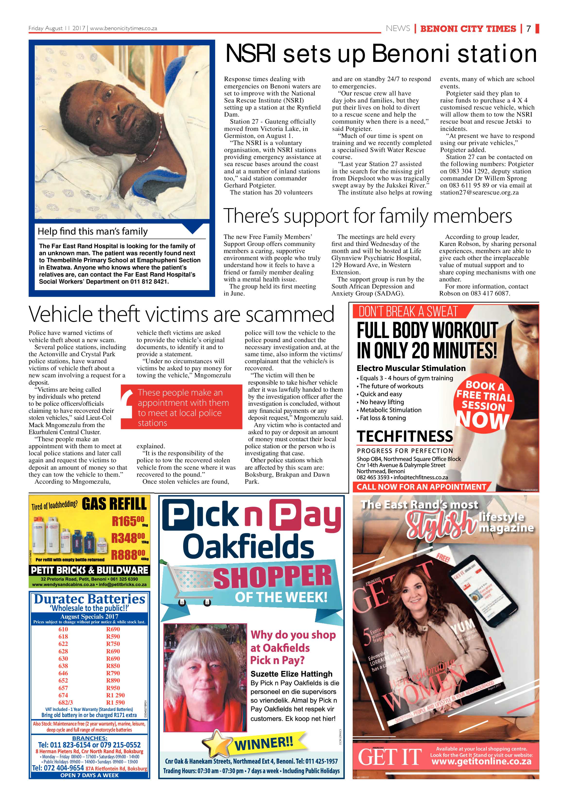 Benoni City Times 10 August 2017 page 7