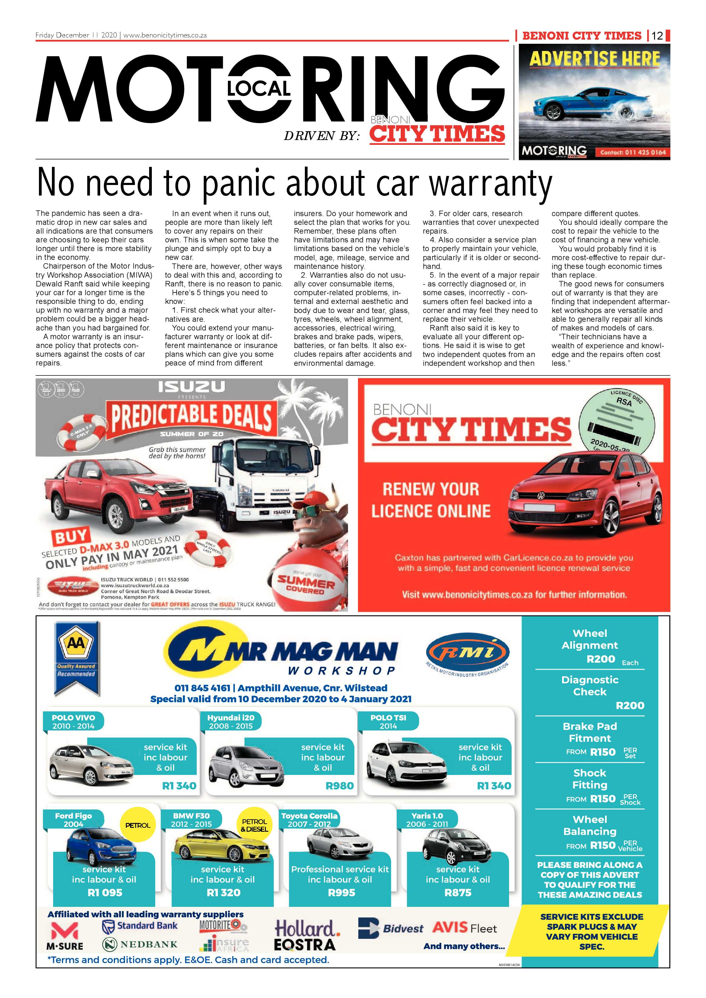 Benoni City Times 10 December 2020 page 12