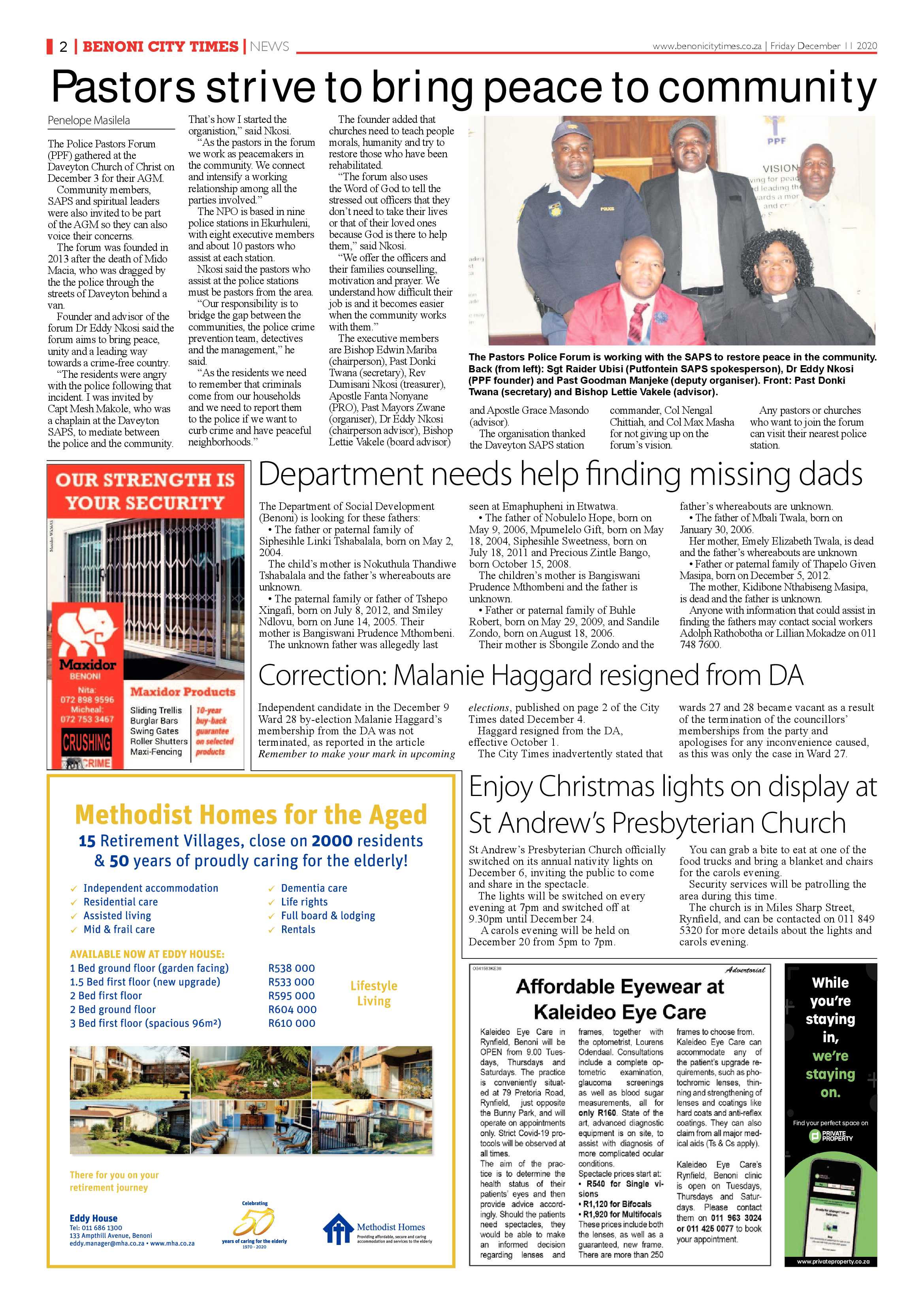 Benoni City Times 10 December 2020 page 2