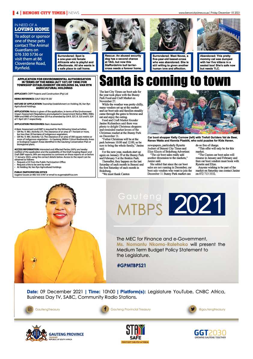 Benoni City Times 10 December 2021 page 4