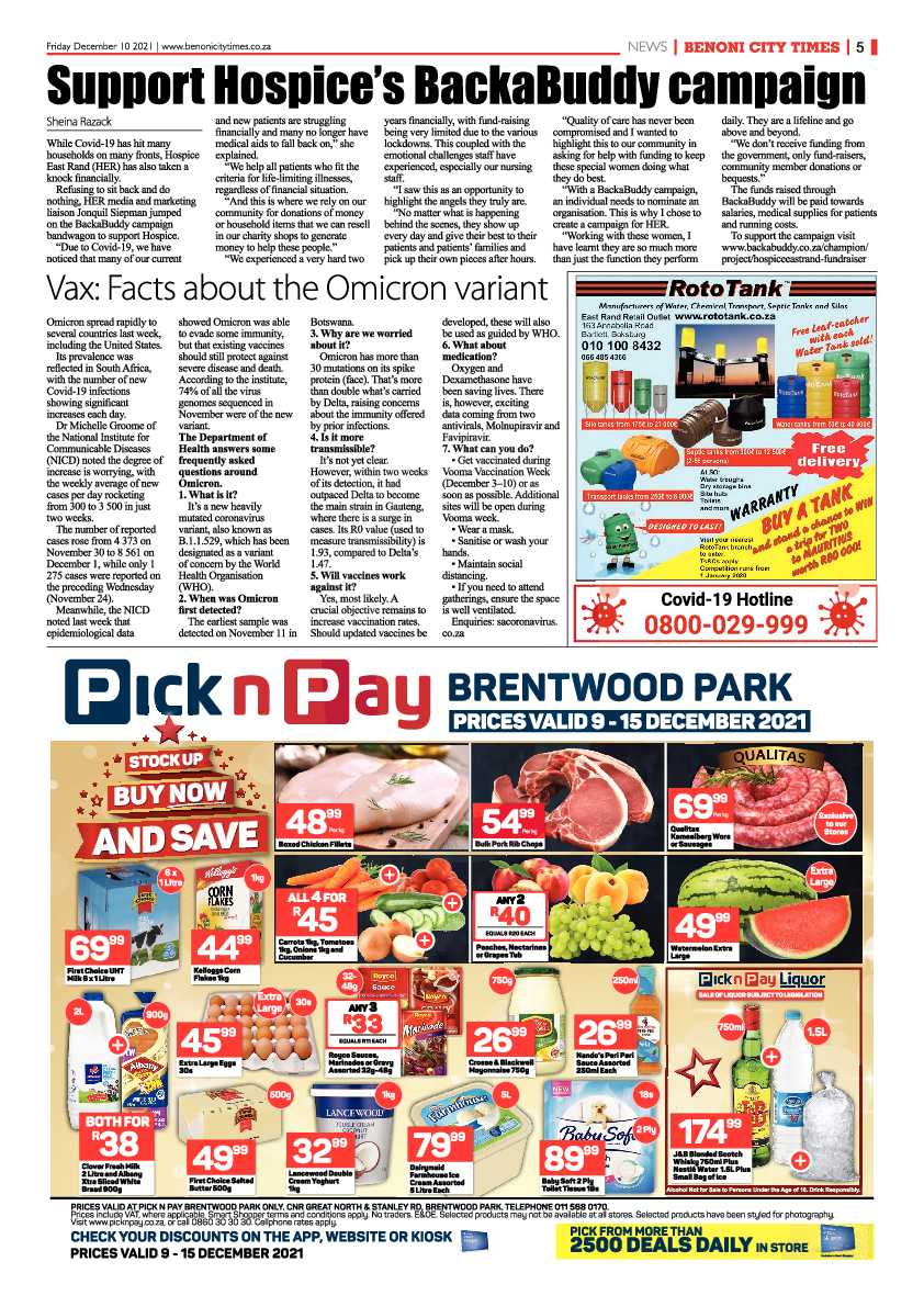 Benoni City Times 10 December 2021 page 5