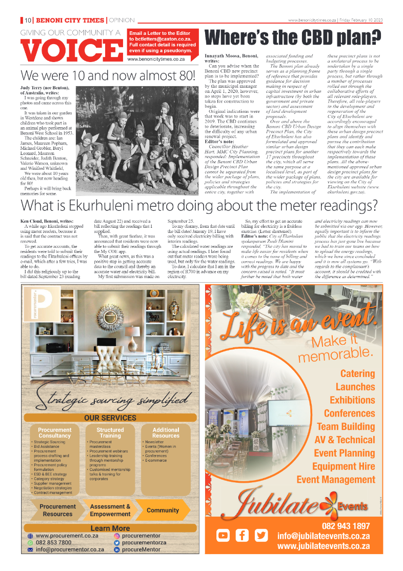 Benoni City Times 10 February 2023 page 10