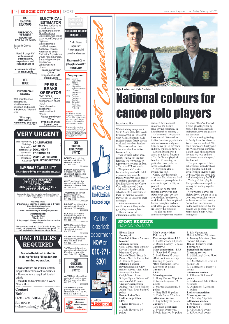 Benoni City Times 10 February 2023 page 14
