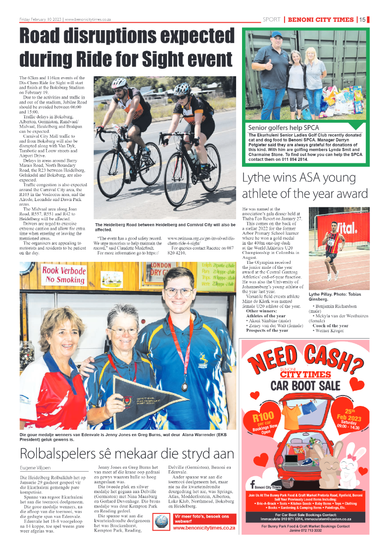 Benoni City Times 10 February 2023 page 15