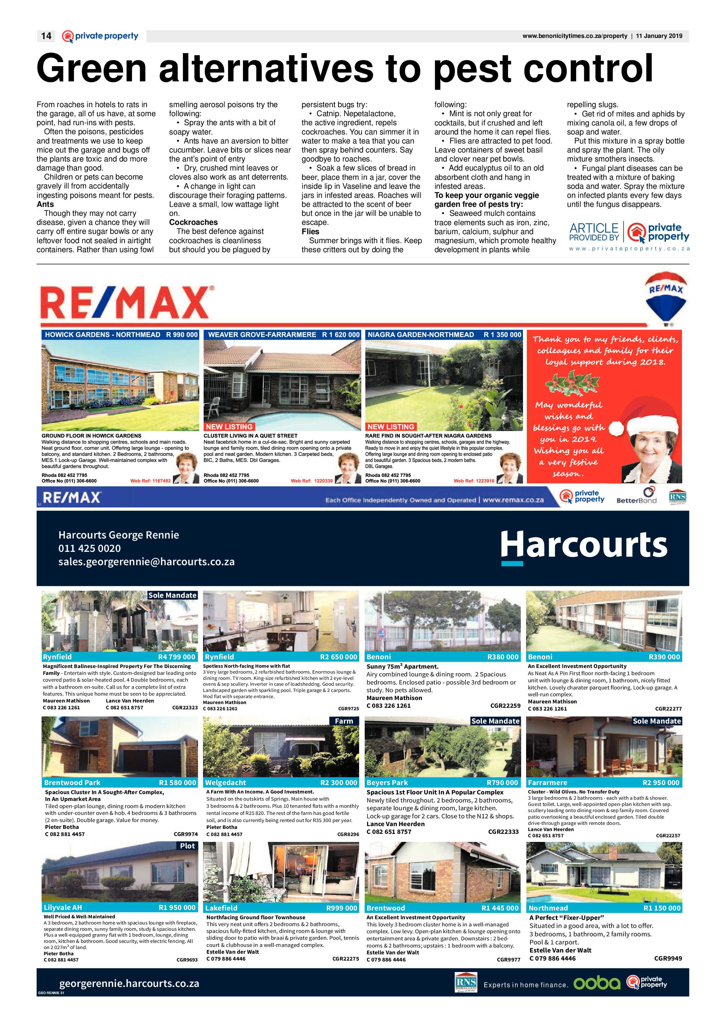 Benoni City Times 10 January 2019 page 14