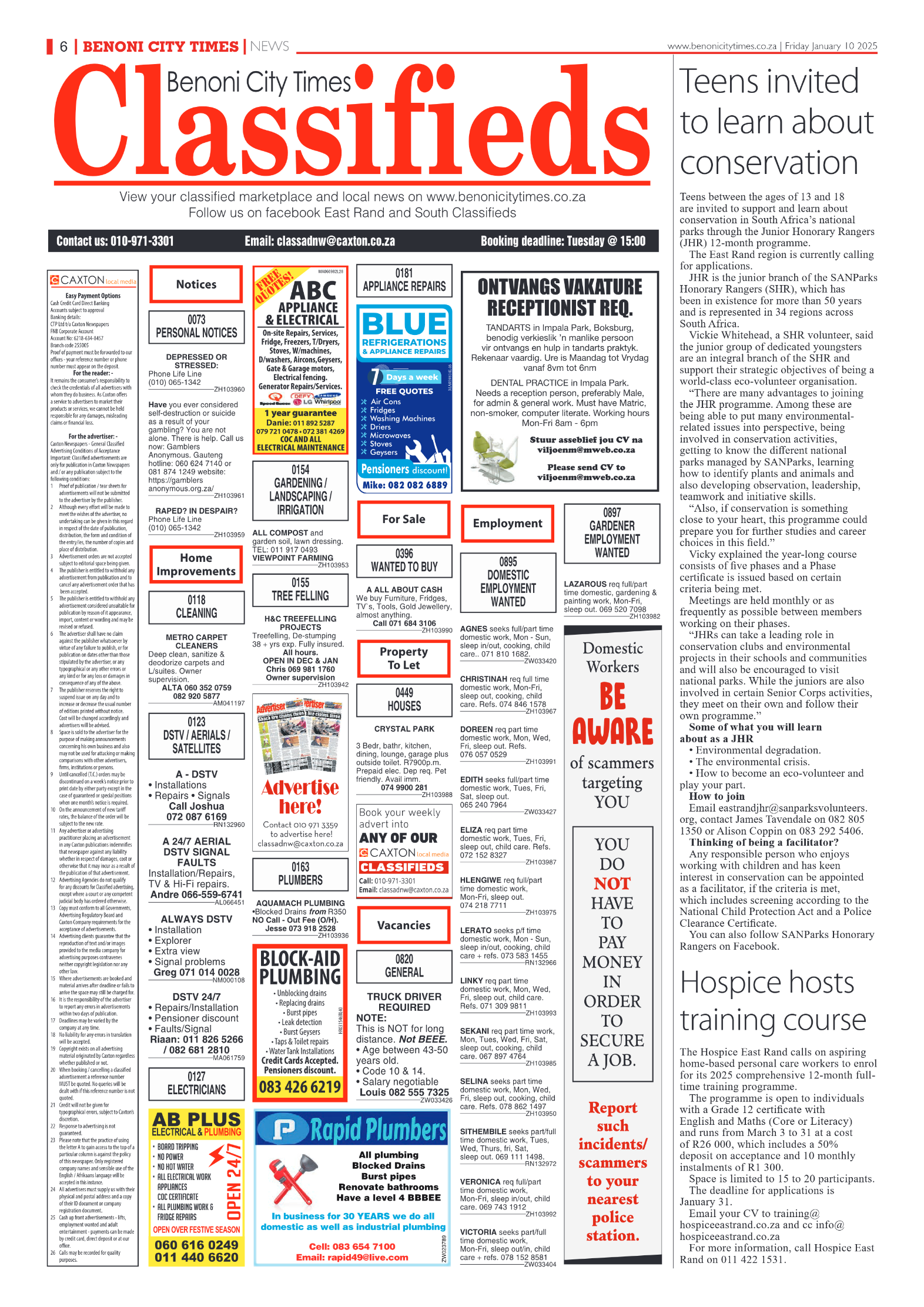 Benoni City Times 10 January 2025 page 6