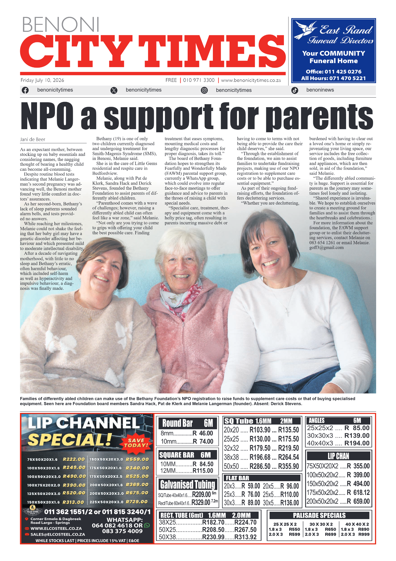 Benoni City Times 10 July 2026 page 3