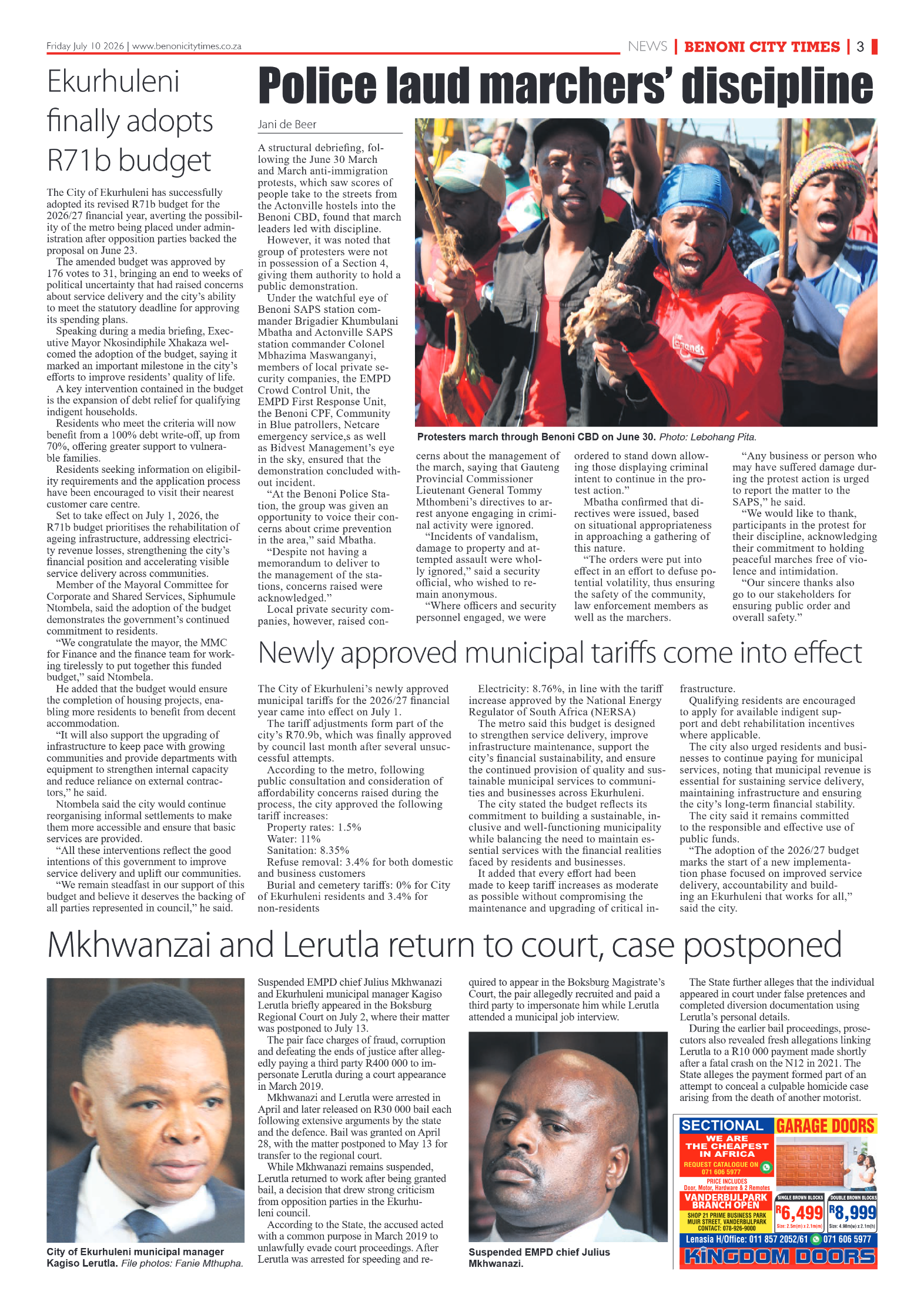 Benoni City Times 10 July 2026 page 5