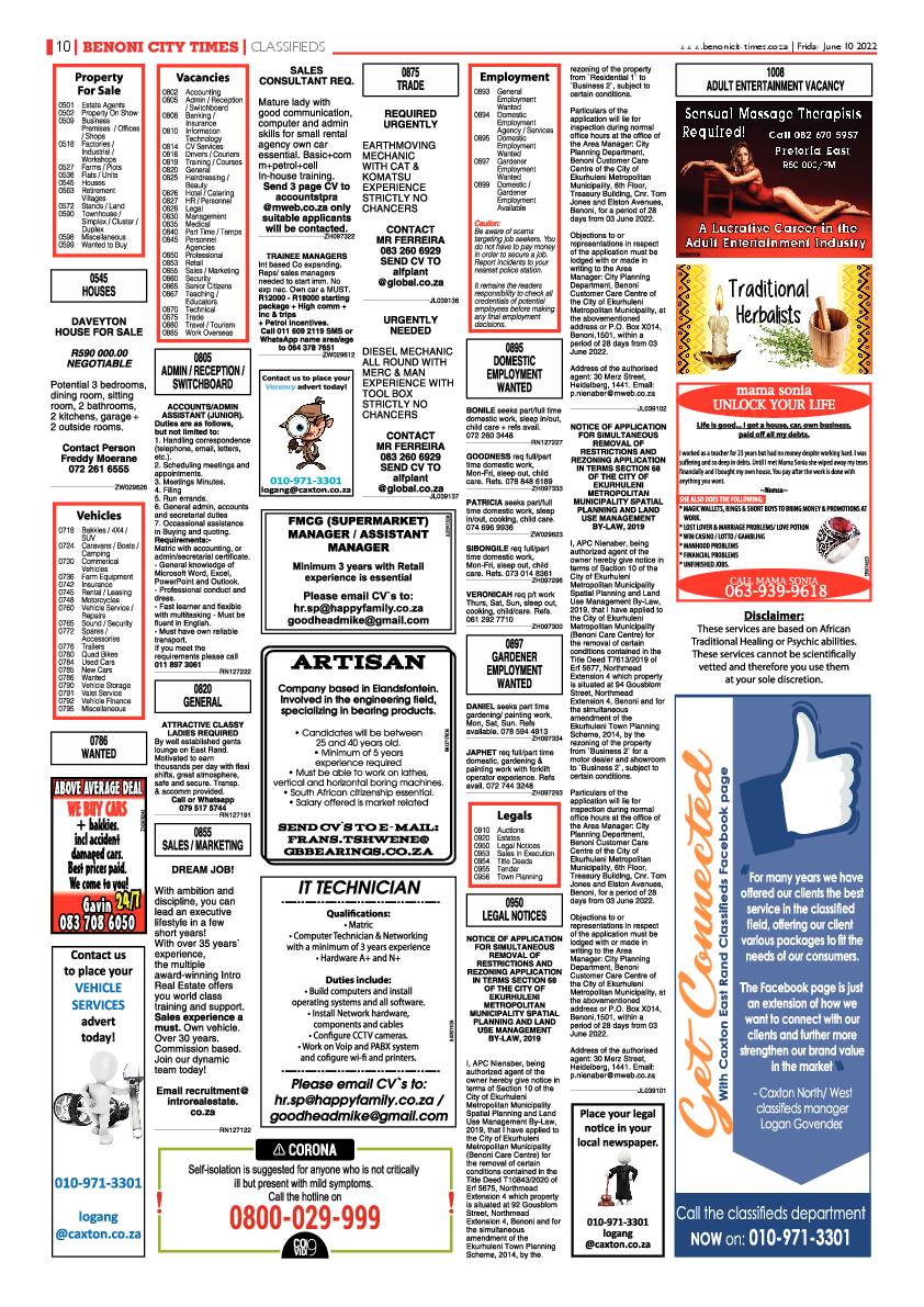 Benoni City Times 10 June 2022 page 10
