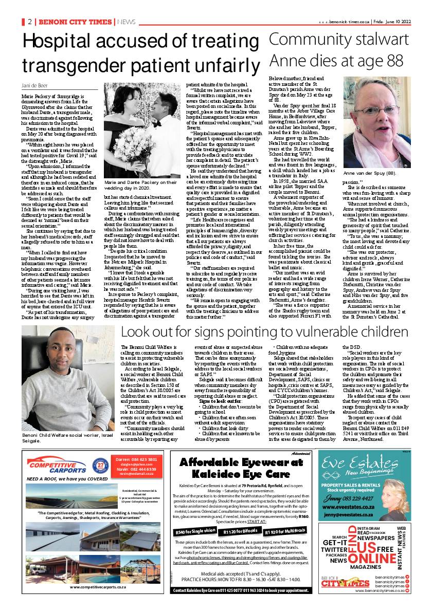 Benoni City Times 10 June 2022 page 2