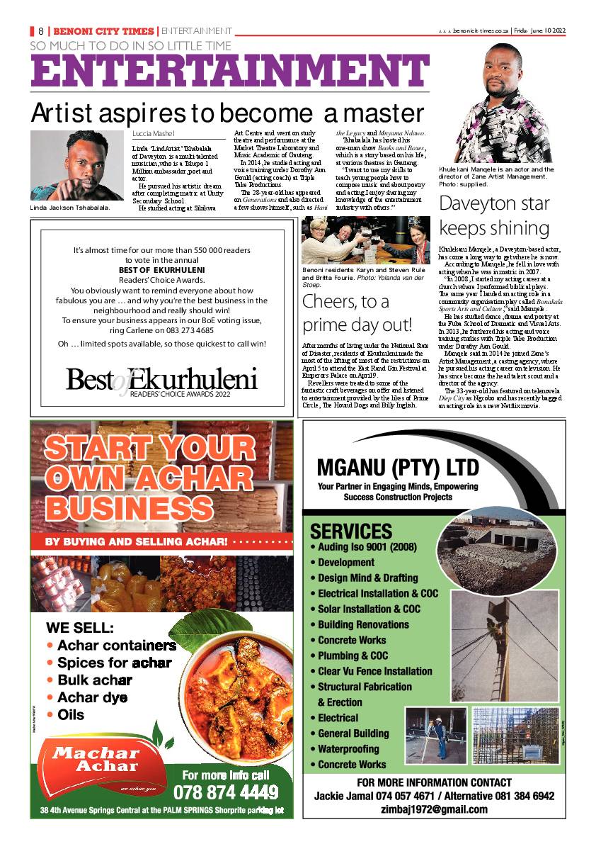 Benoni City Times 10 June 2022 page 8