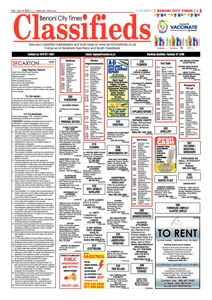Benoni City Times 10 June 2022 page 9