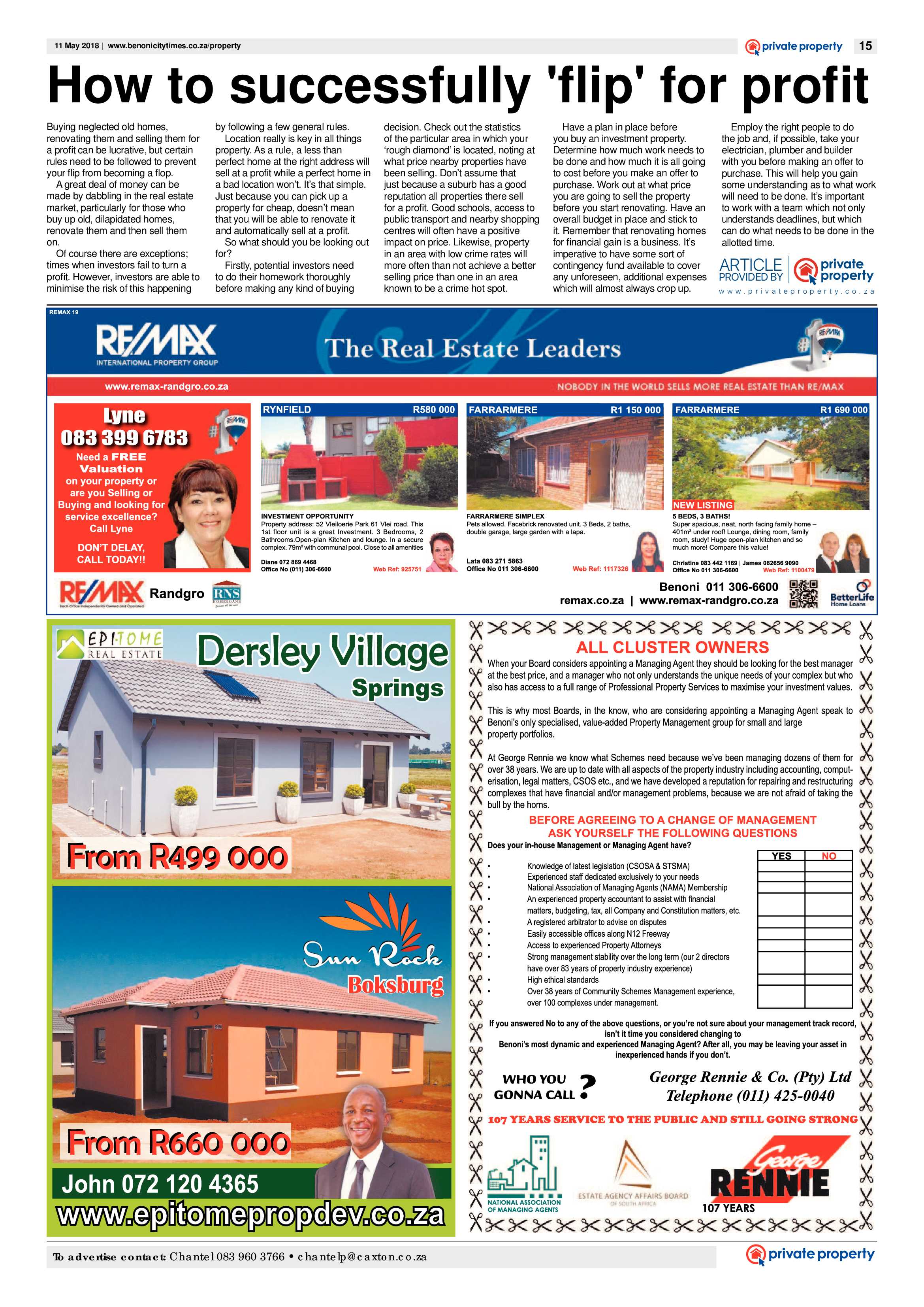 Benoni City Times 10 May 2018 page 15