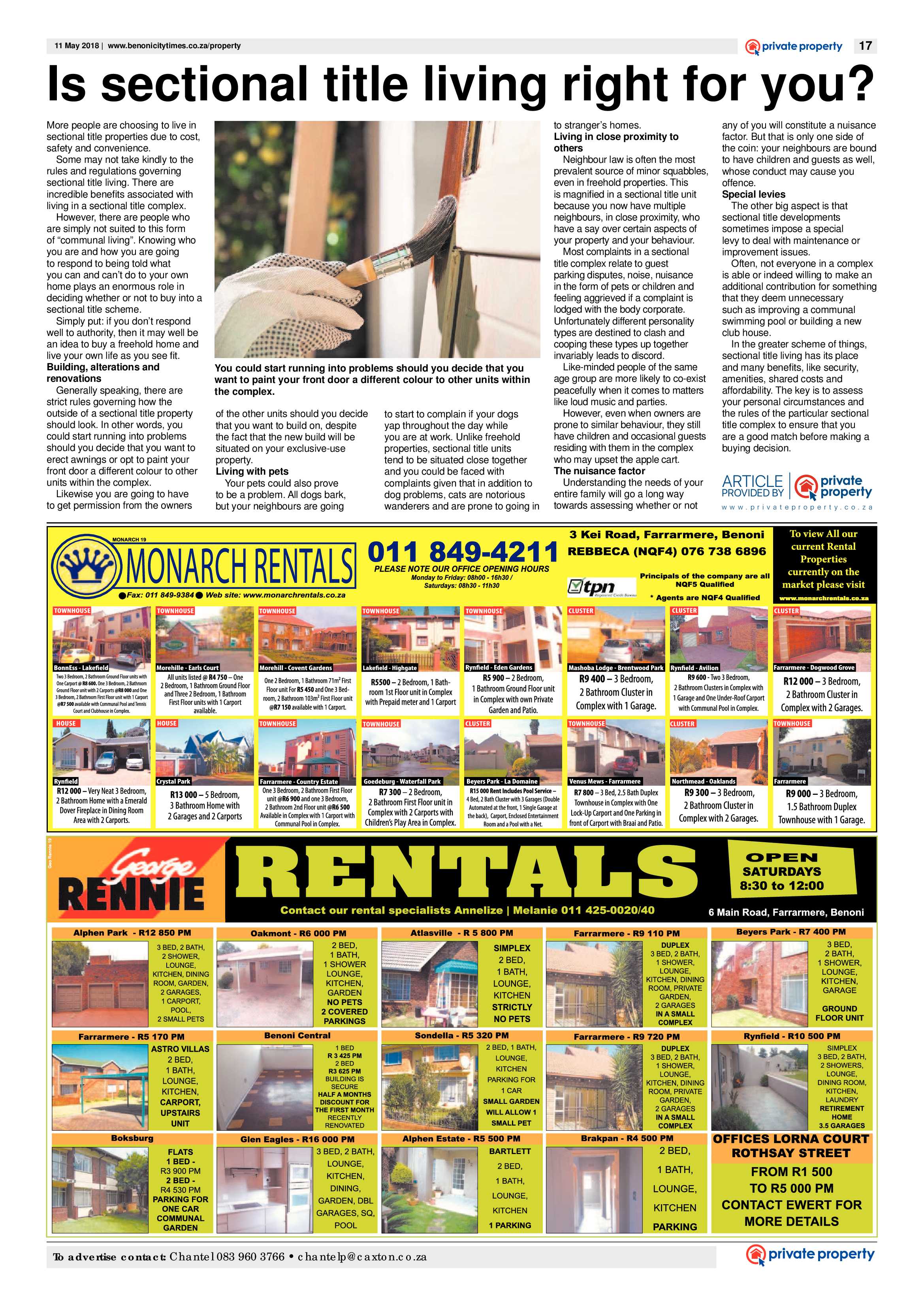 Benoni City Times 10 May 2018 page 17