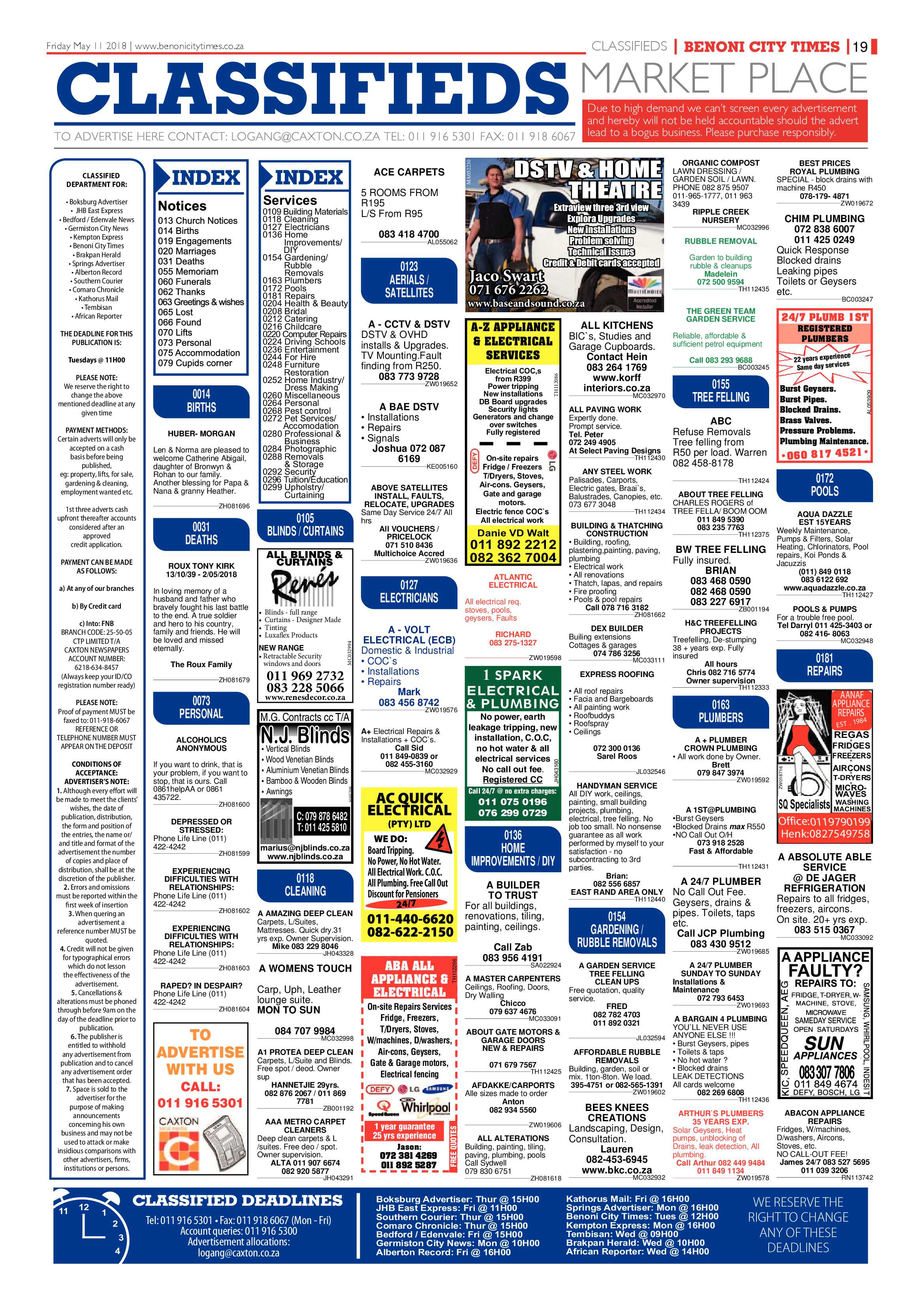 Benoni City Times 10 May 2018 page 19
