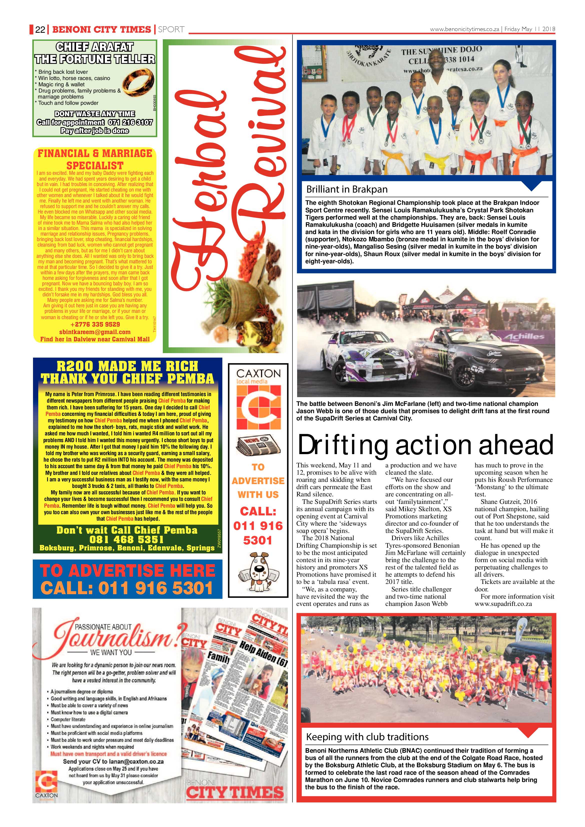 Benoni City Times 10 May 2018 page 22