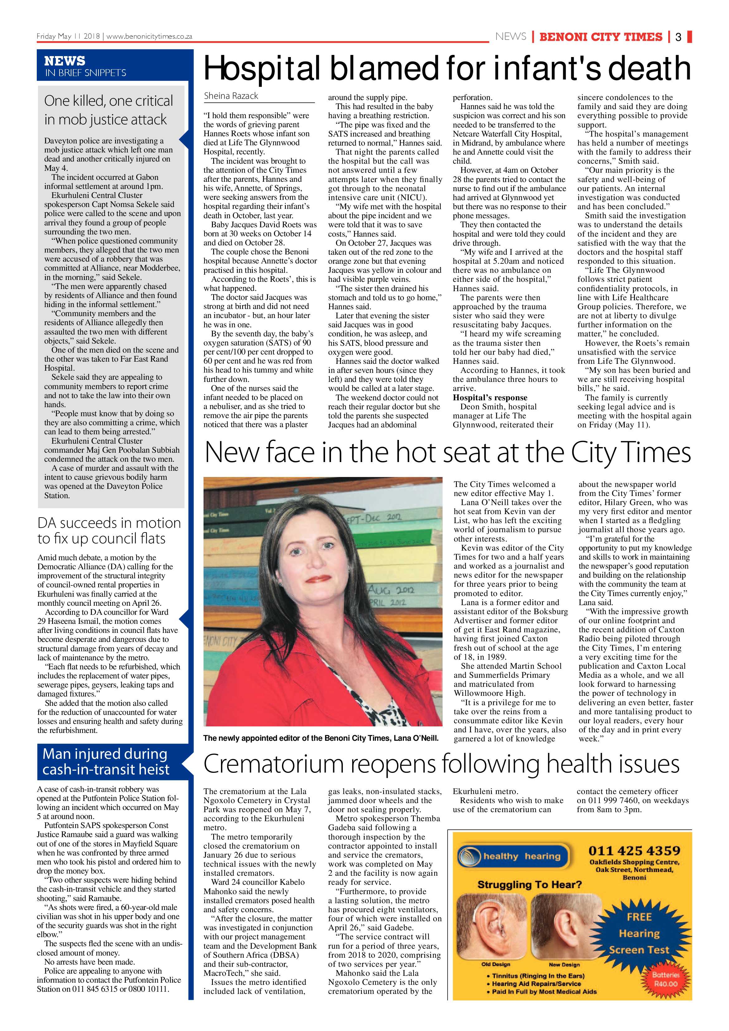 Benoni City Times 10 May 2018 page 3